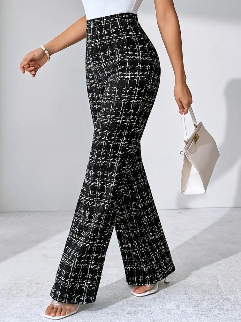 Women's High Waist Wide Leg Woven Trousers - Janes - by Peralane