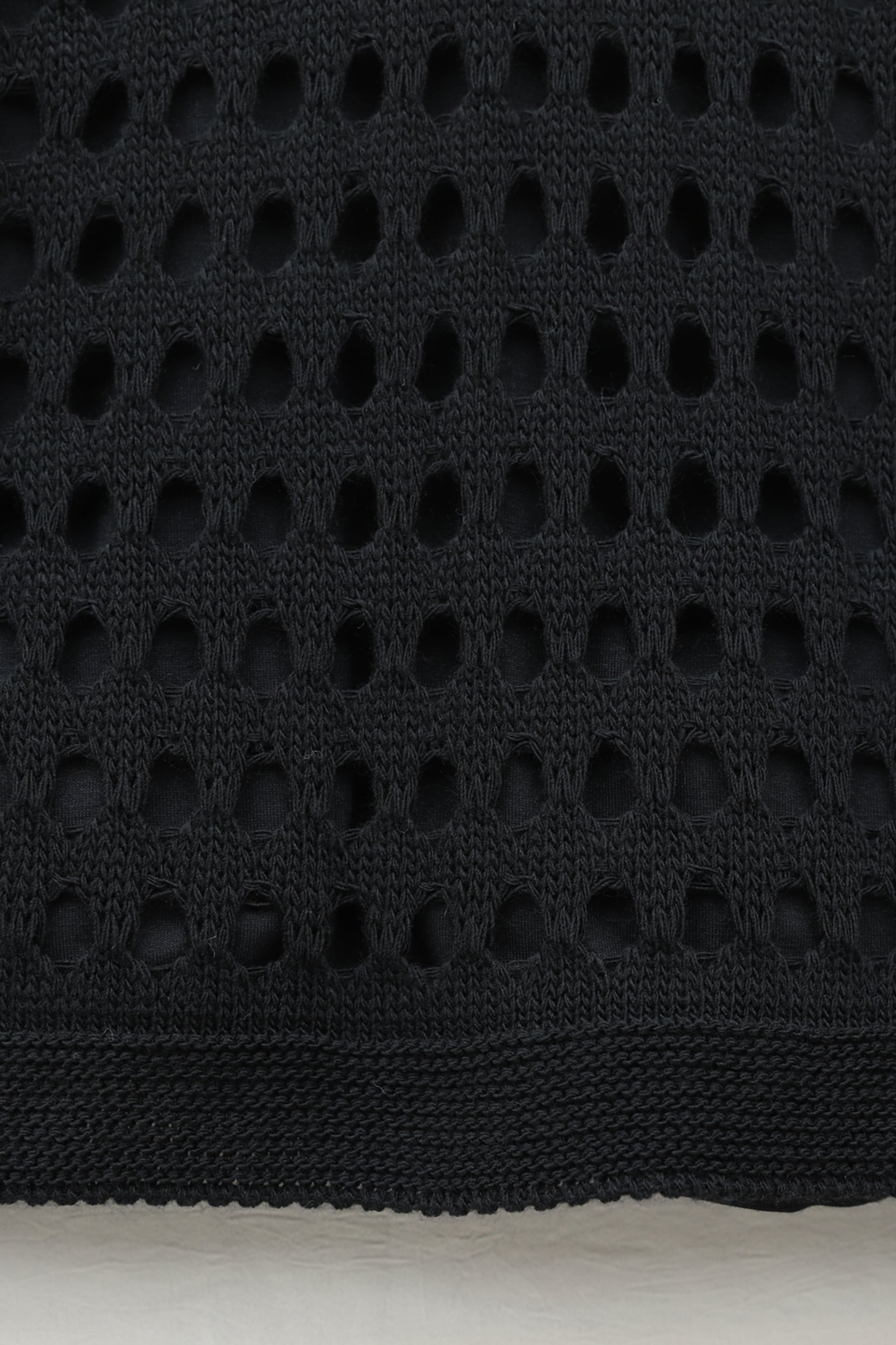 Black Boat Neck Openwork Knit Sweater - Podyumplus - by Peralane - photo 5