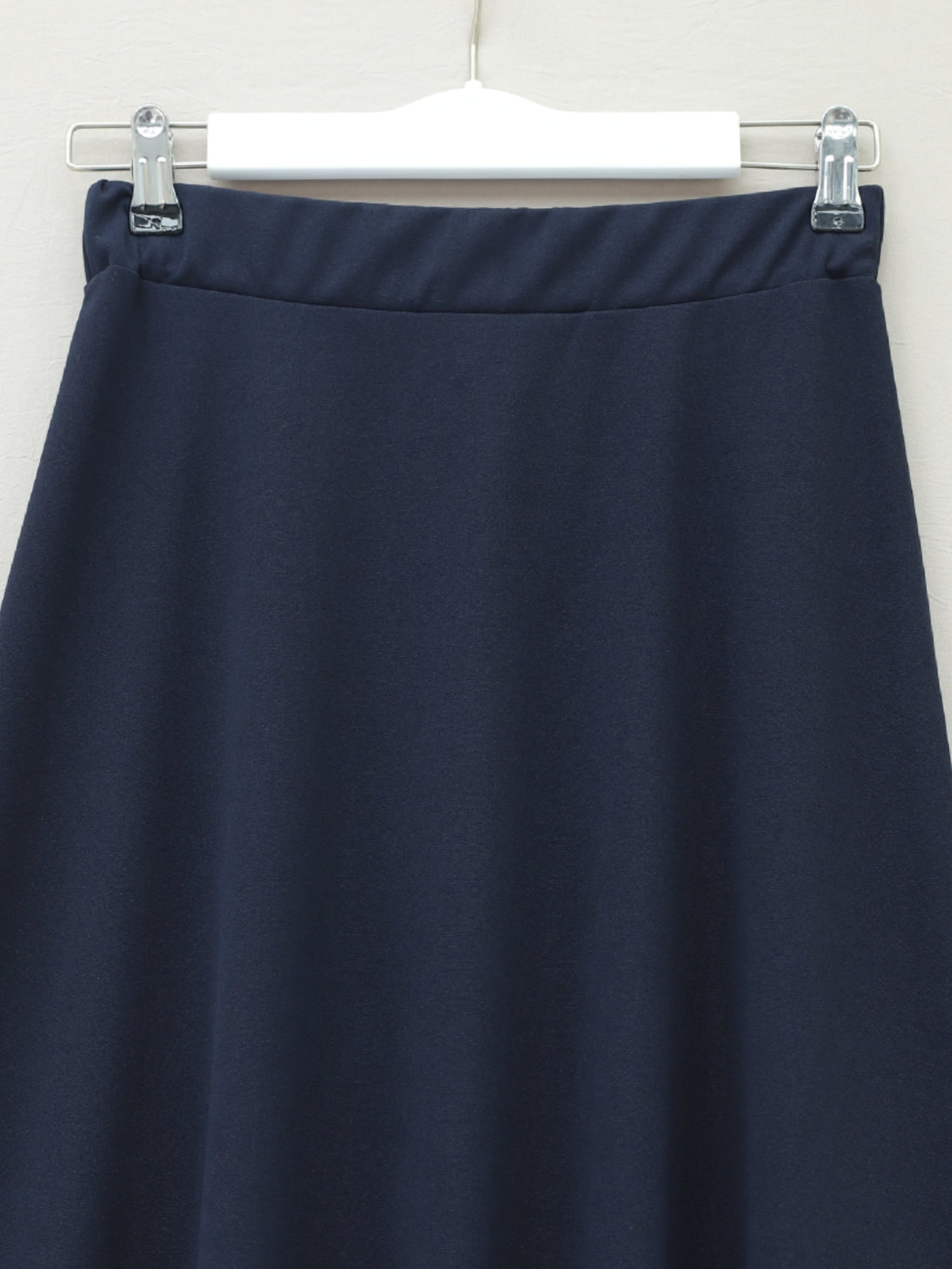 Elasticated Waist Flared Crepe Skirt - Navy - Podyumplus - by Peralane - photo 7