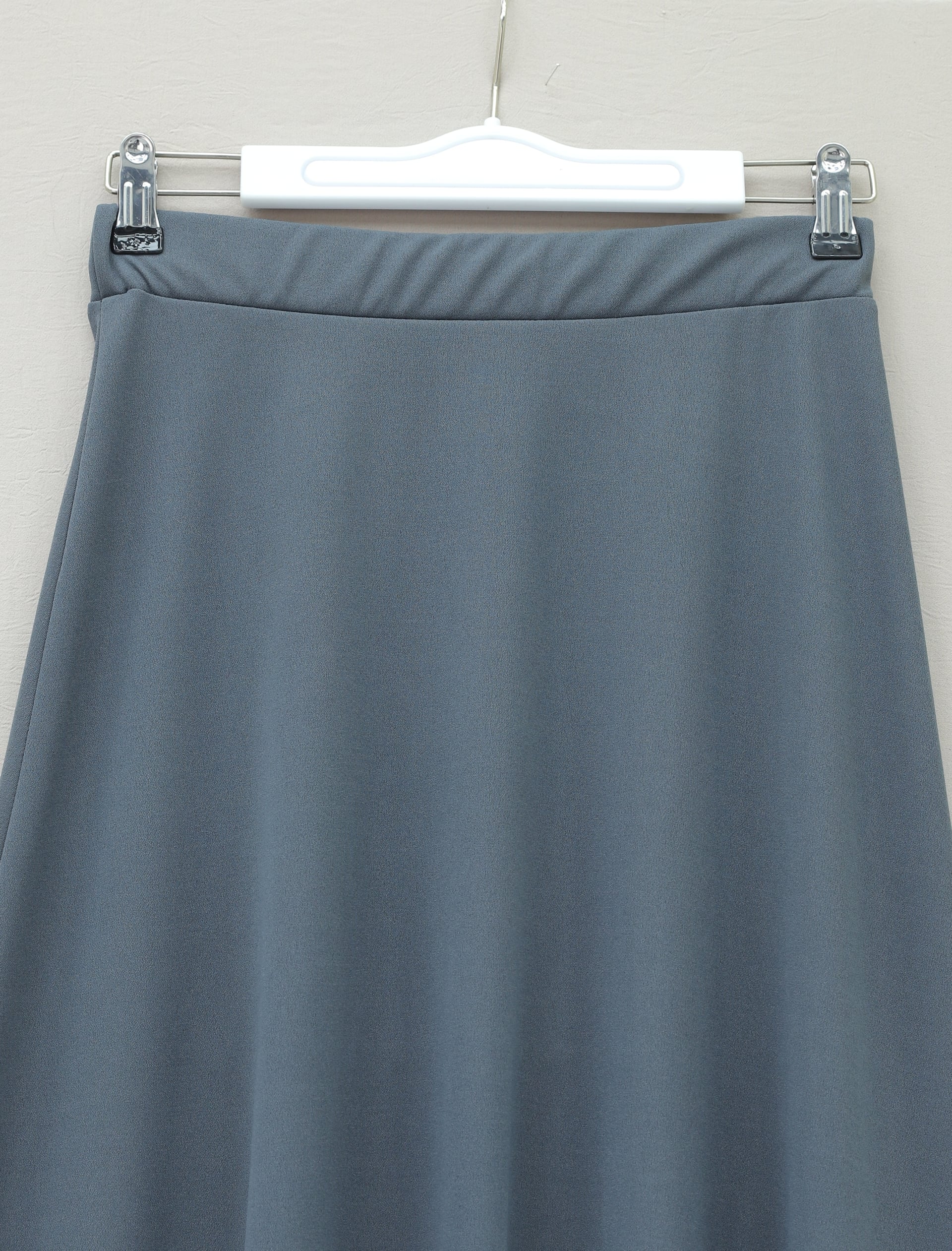 Elastic Waist Flared Crepe Skirt - Smoke - Podyumplus - by Peralane - photo 8