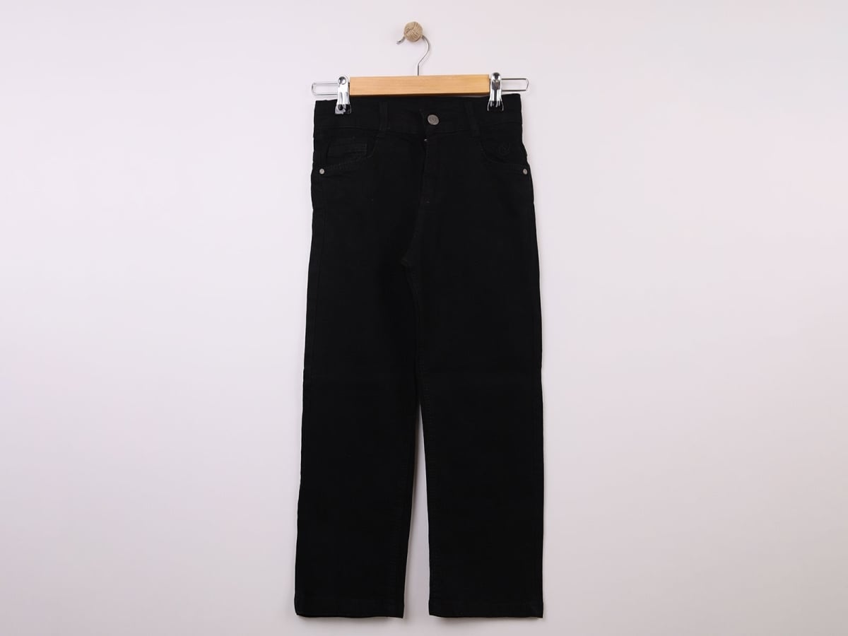 High-Waist Boys' Denim Trousers in Black – Pack of 4 - Suzgun - by Peralane