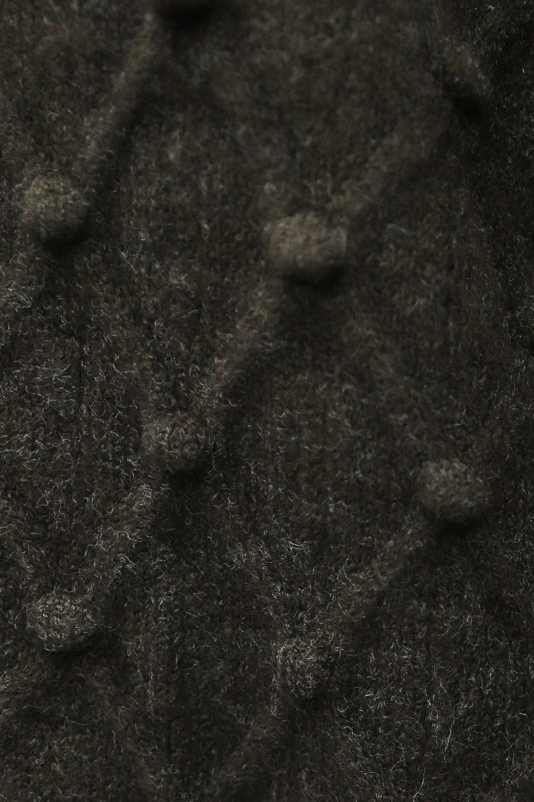 Embossed Bobble Detail Buttoned Knit Cardigan - Brown - Podyumplus - by Peralane - photo 8