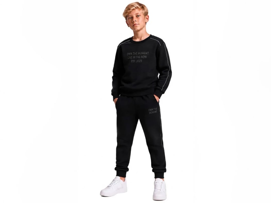 Own Print 3-Thread Brushed Boys' Tracksuit Set - Koska - by Peralane