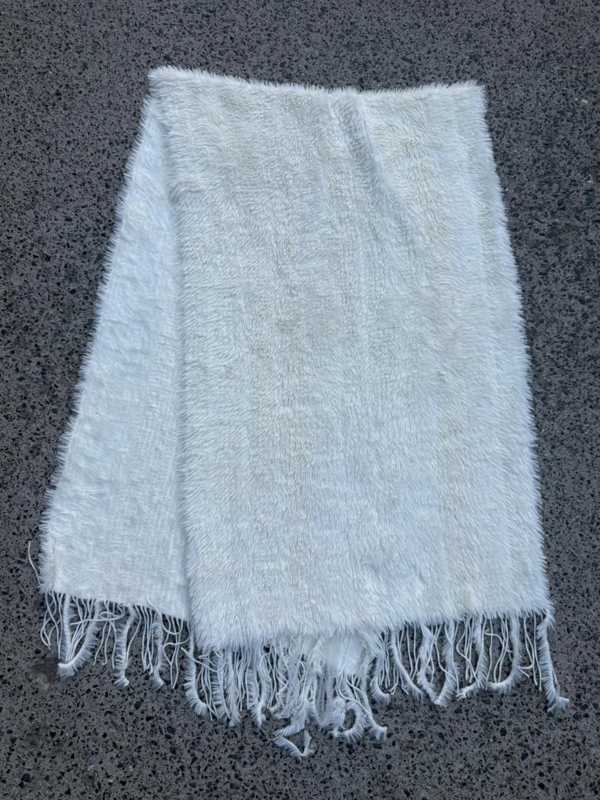Ecru Fringed Knit Shawl Scarf 50x180 cm - Nesvay - by Peralane - photo 2