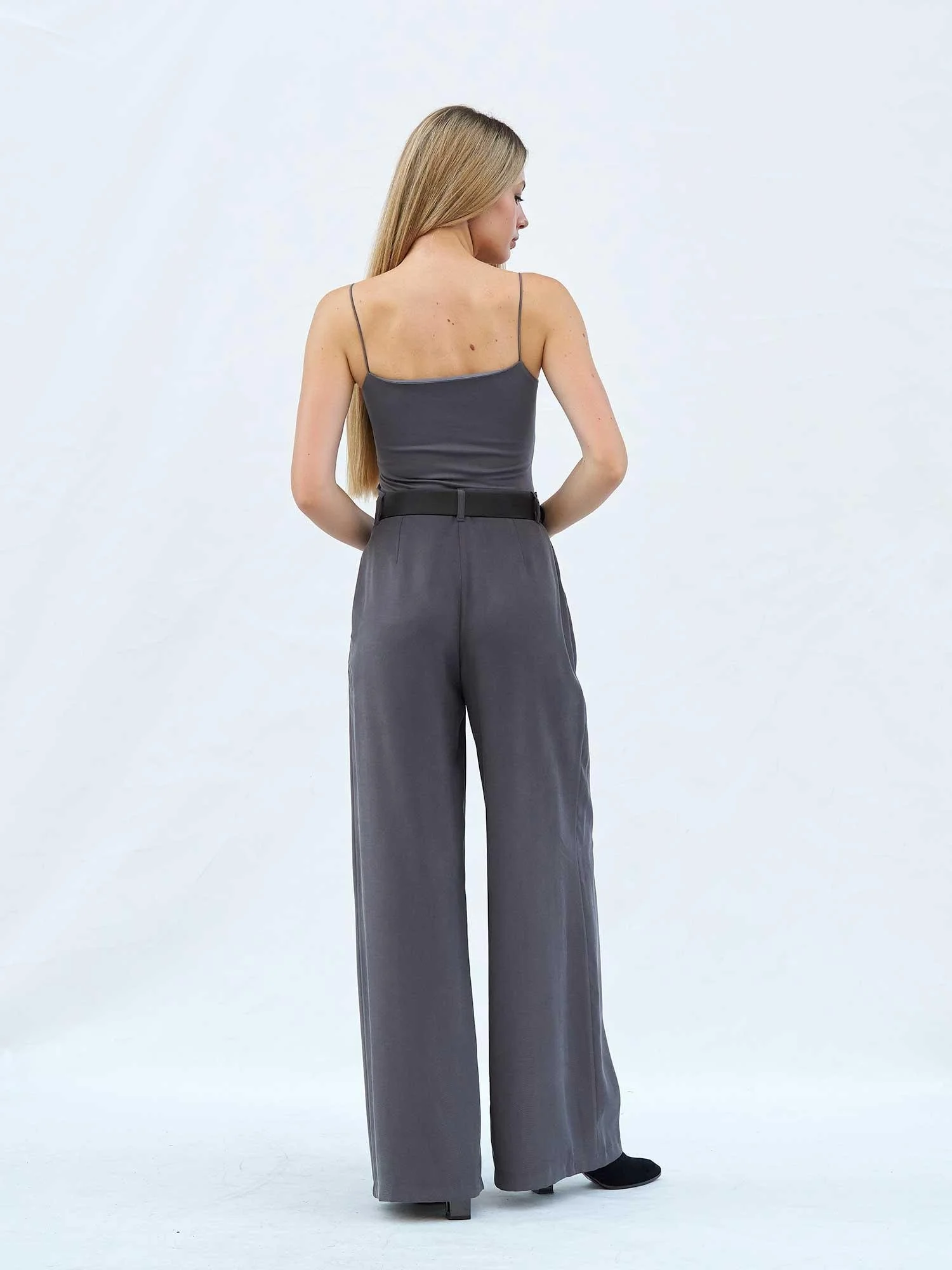 Pleated Palazzo Trousers with Belt - Women's Set - Lefon - by Peralane - photo 3
