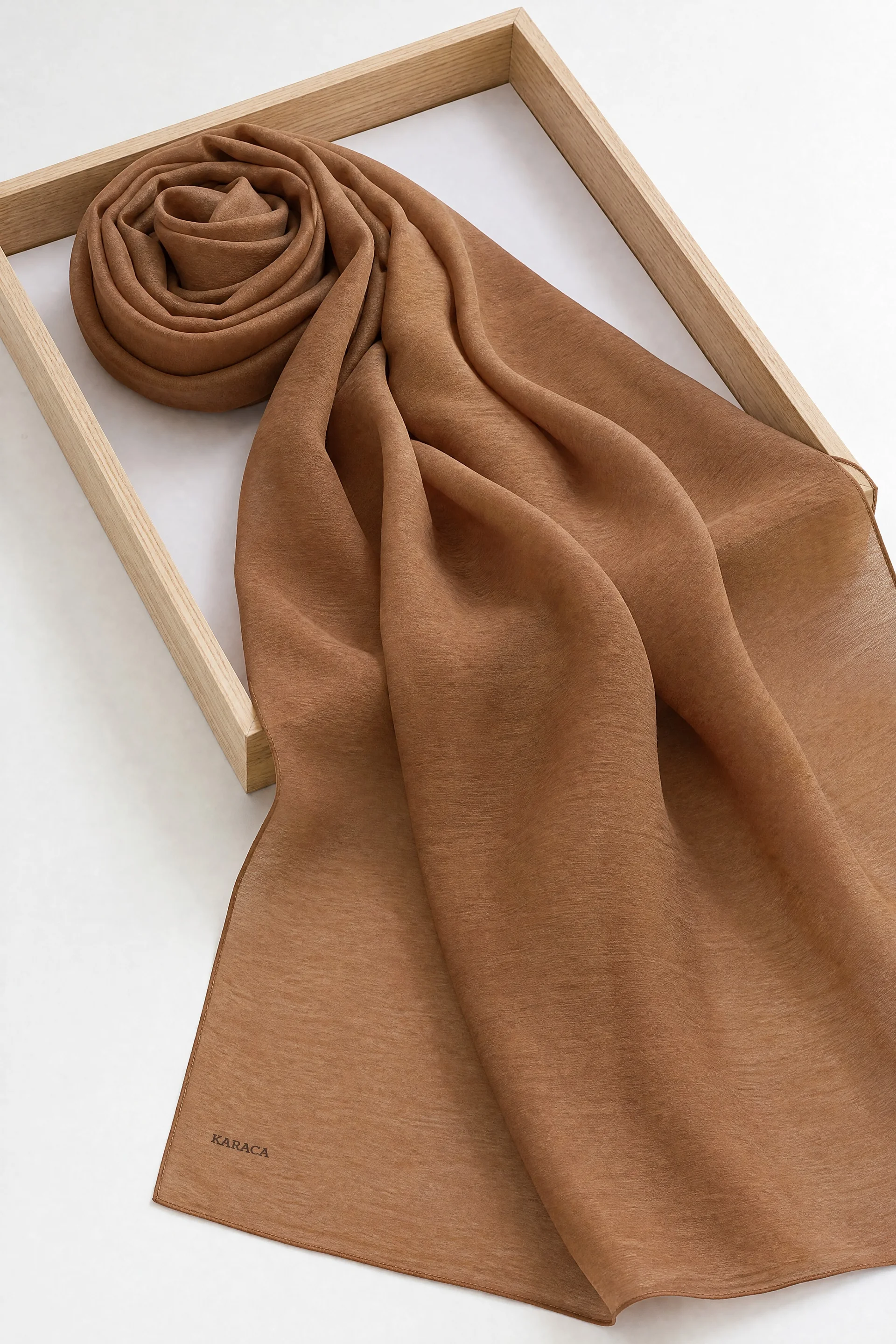 Sequin Voile Shawl in Terracotta for Women - Podyumplus - by Peralane