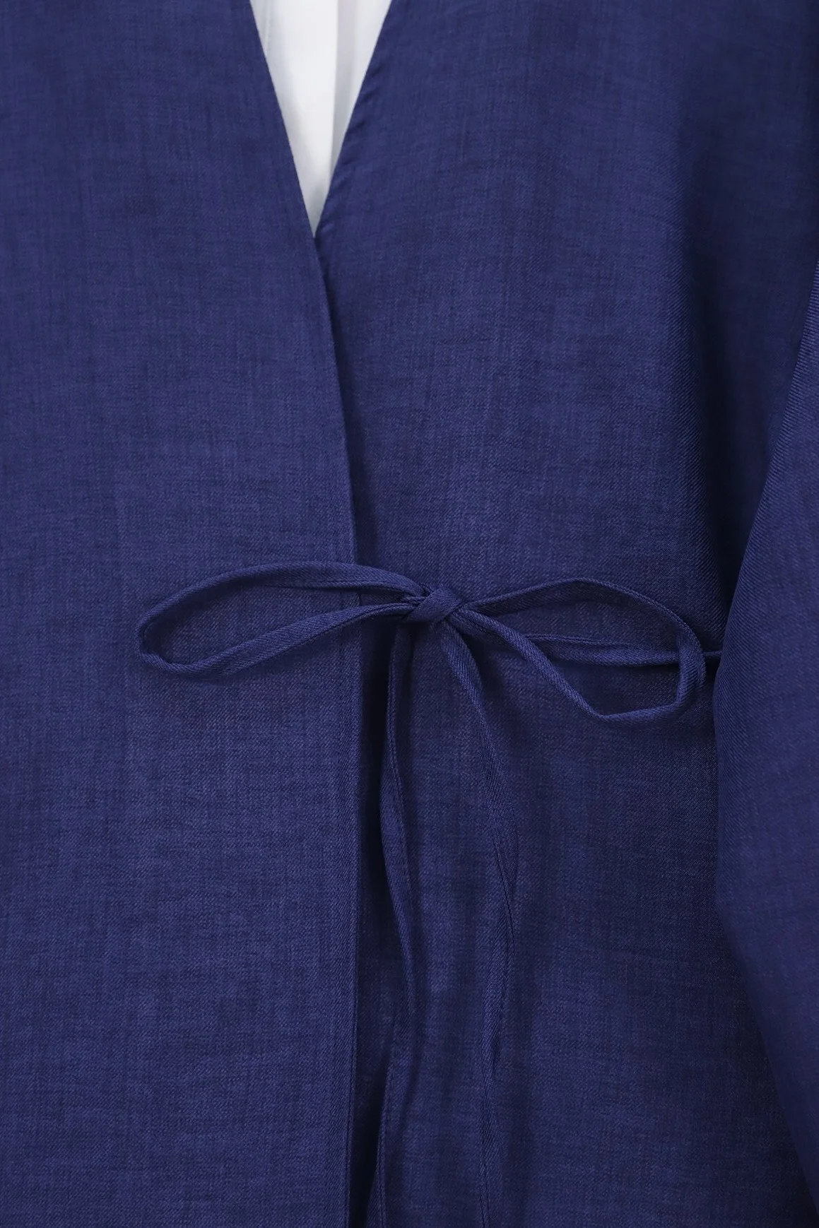 Navy Blue Kimono and Wide-Leg Trousers Two-Piece Set for Women - Podyumplus - by Peralane - photo 8