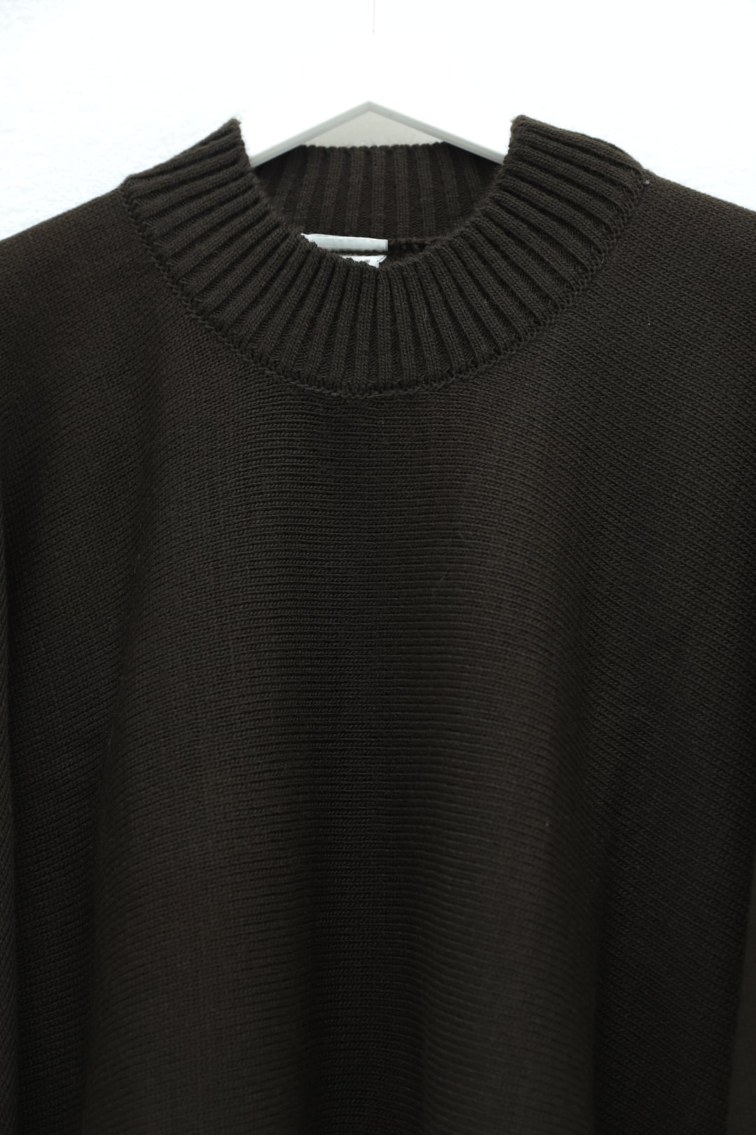 Half Collar Batwing Sleeve Cropped Triko Sweater - Dark Brown - Podyumplus - by Peralane - photo 5