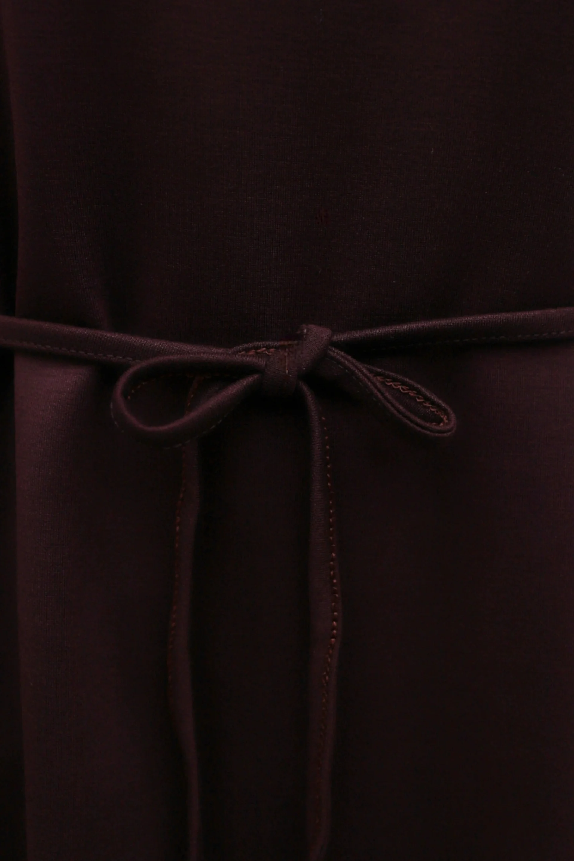Asymmetric Cut Belted Oversize Jersey Lounge Set with Trousers - Burgundy - Podyumplus - by Peralane - photo 6