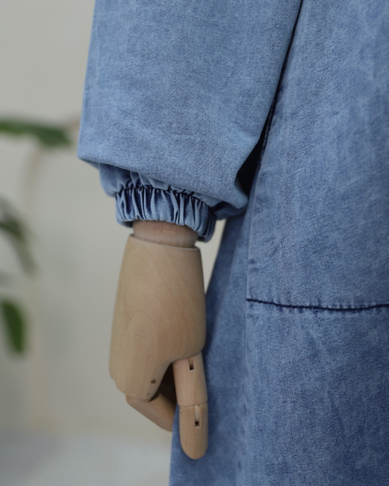 Studded Pocket Tunnel Drawstring Denim Dress - Ice Blue - Podyumplus - by Peralane - photo 7
