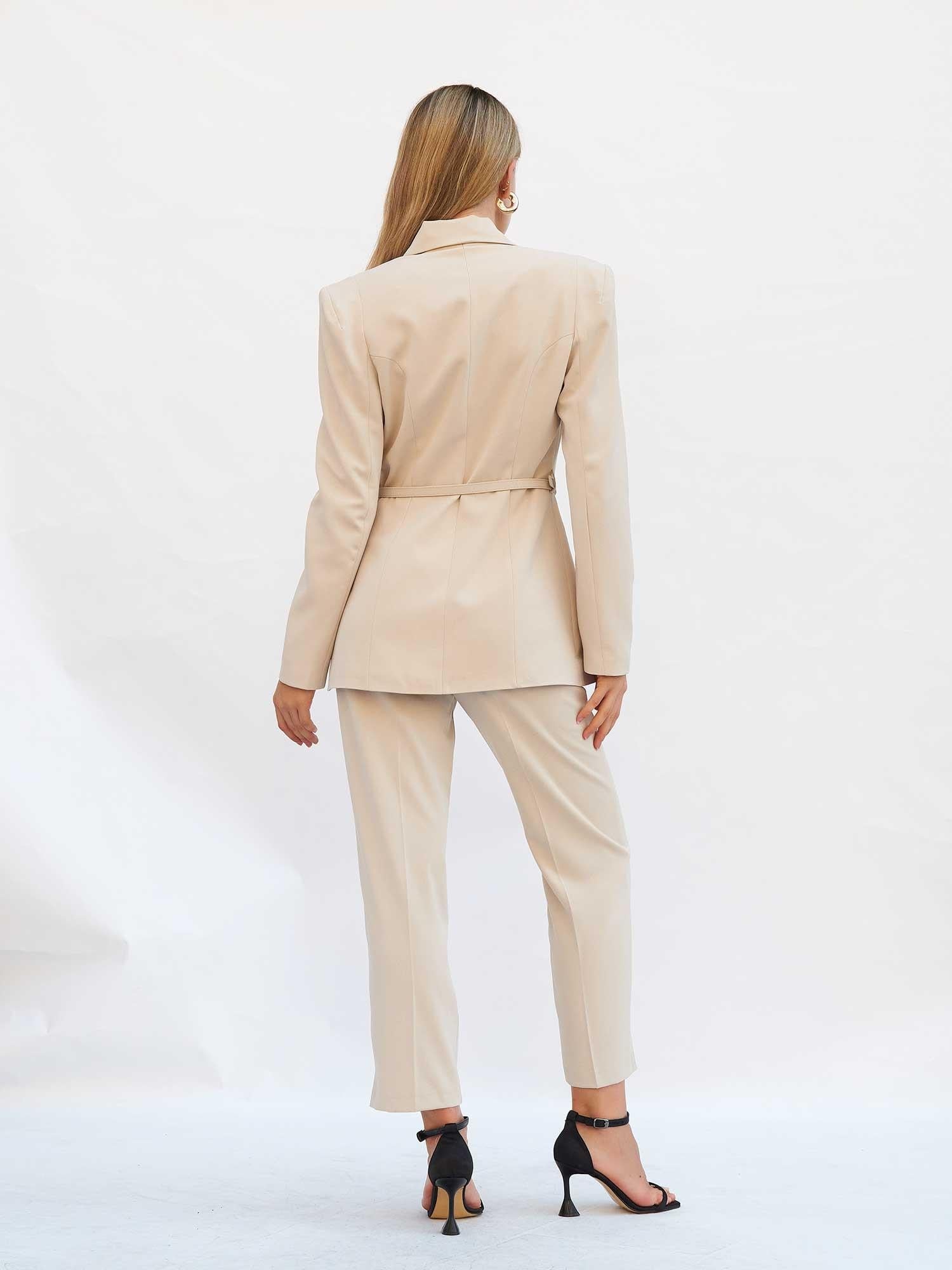 Women's Quilted Blazer and Trousers Set in Light Beige - Pack of 4 - Lefon - by Peralane - photo 8