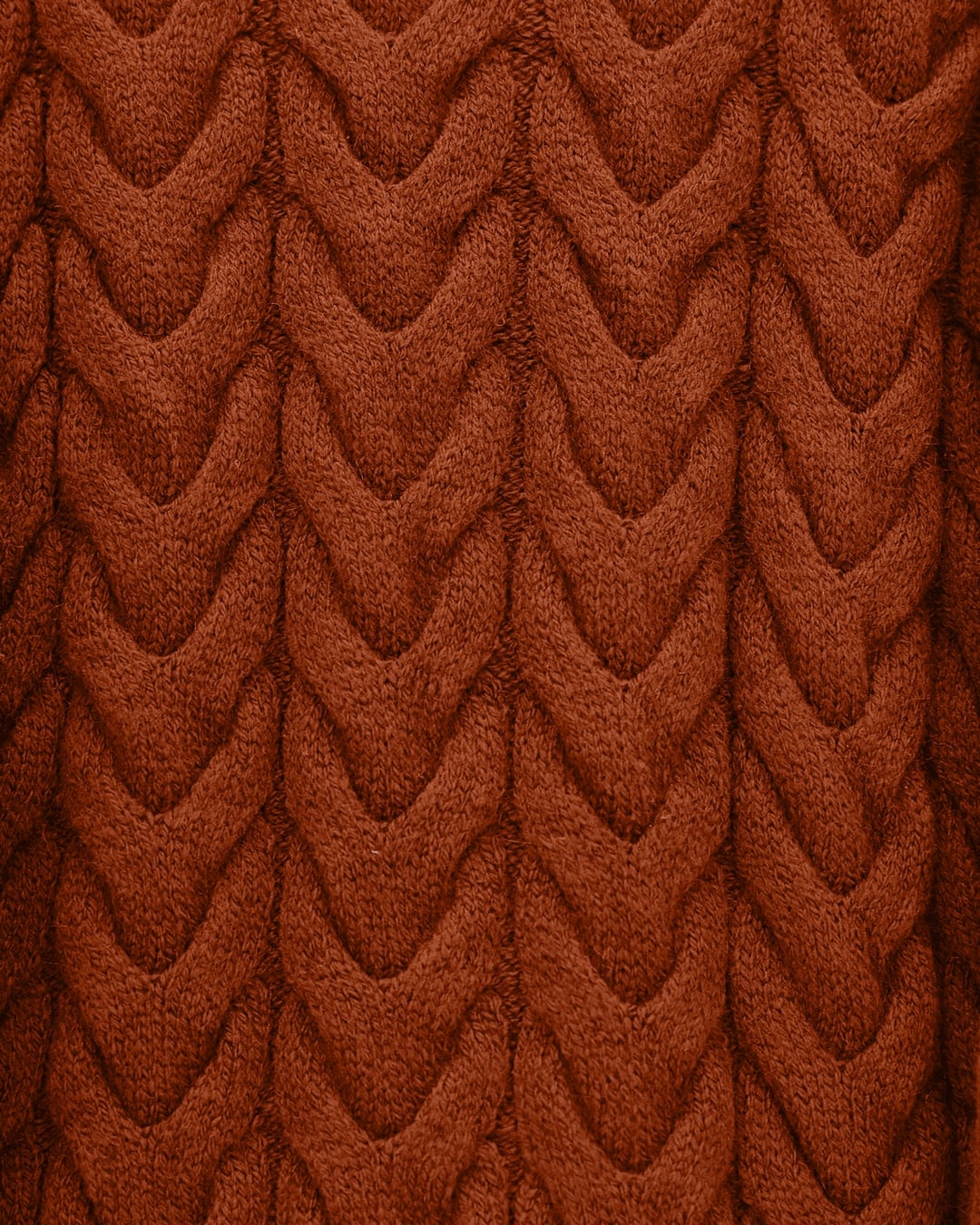 Rust Cable Knit Cropped Sweater with Navy Tiered Skirt Set - Podyumplus - by Peralane - photo 4