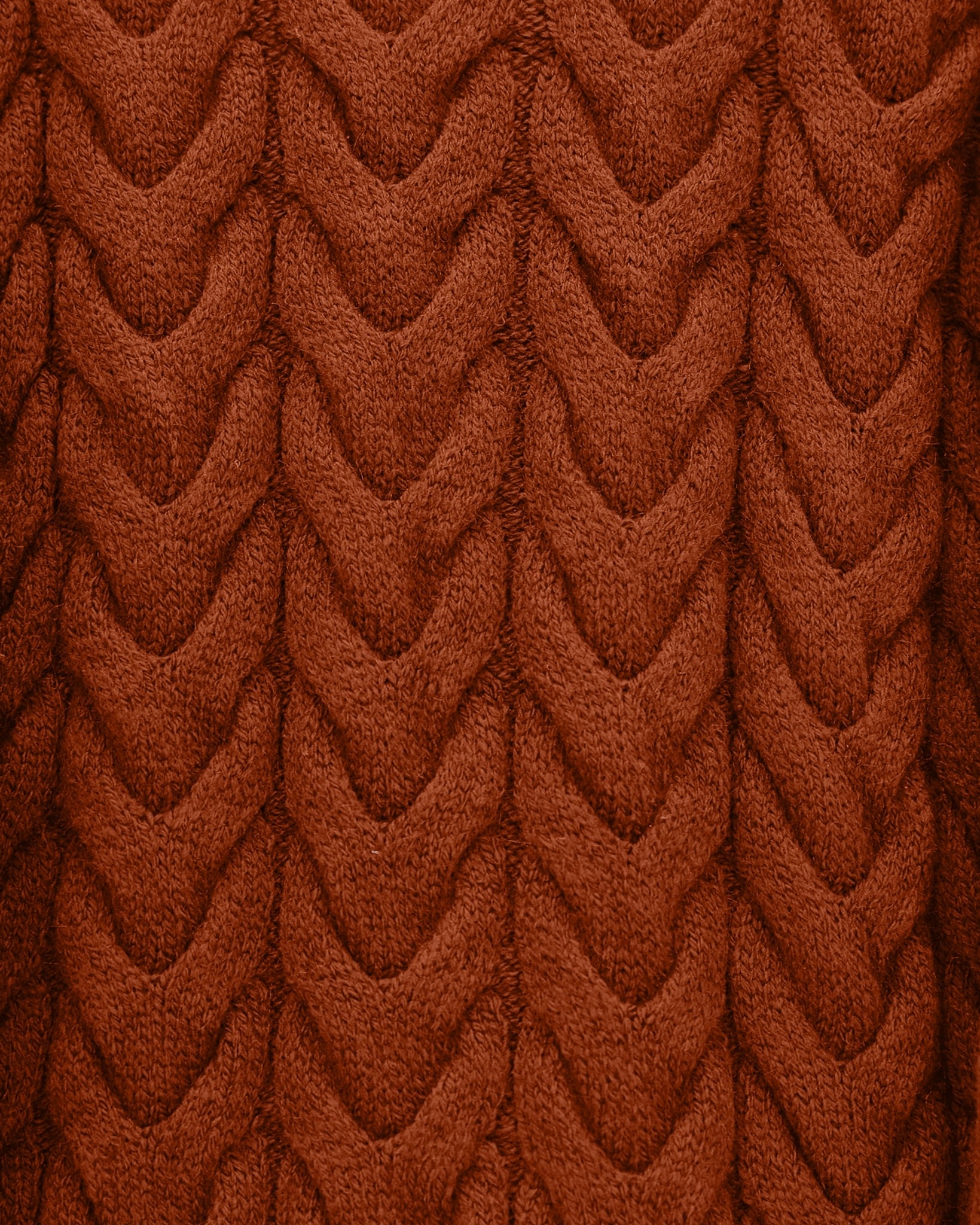 Rust Cable Knit Cropped Sweater with Navy Tiered Skirt Set - Podyumplus - by Peralane - photo 4