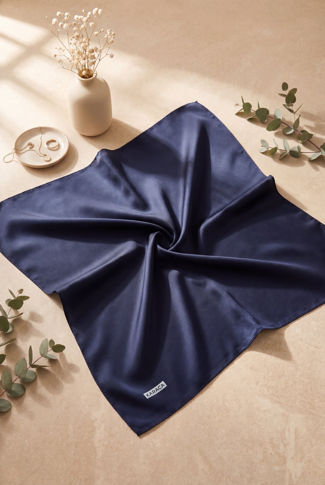 Plain Rayon Scarf - Navy Blue - Podyumplus - by Peralane