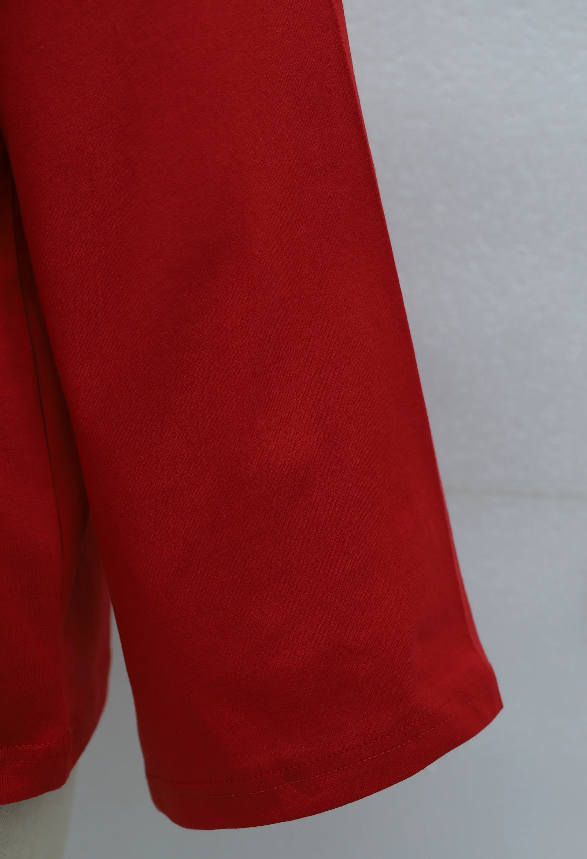 Crew Neck Printed Relaxed Cotton Sweatshirt - Red - Podyumplus - by Peralane - photo 9