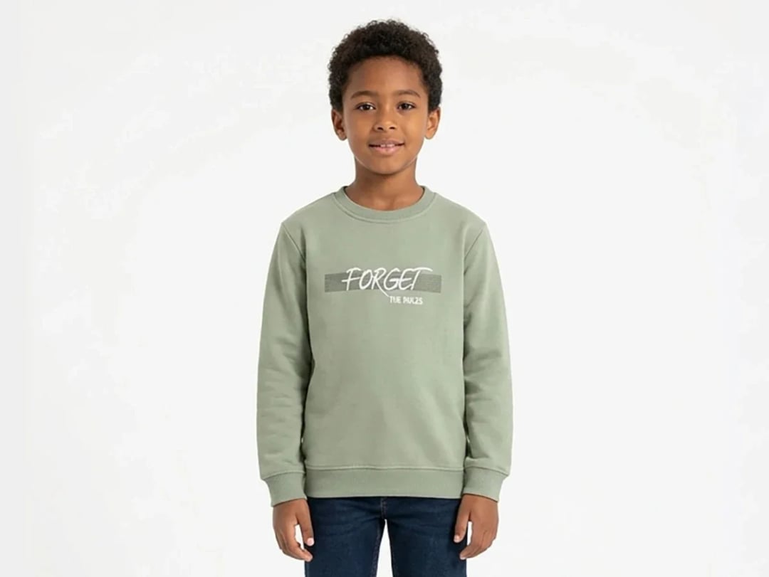 Forget Print Brushed 3-Thread Boys' Sweatshirt - Tanem Kids - by Peralane