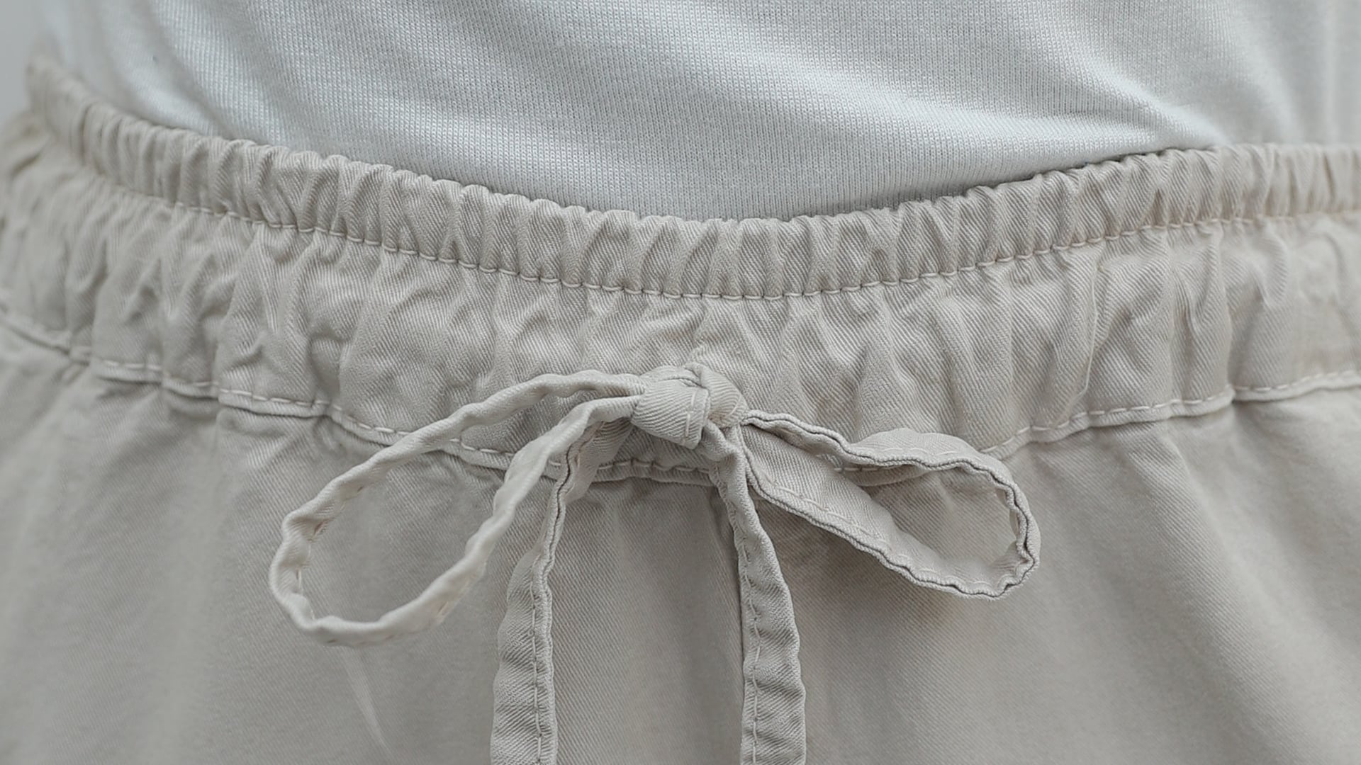 Wide Leg Drawstring Waist Trousers with Pockets - Light Beige - Podyumplus - by Peralane - photo 6