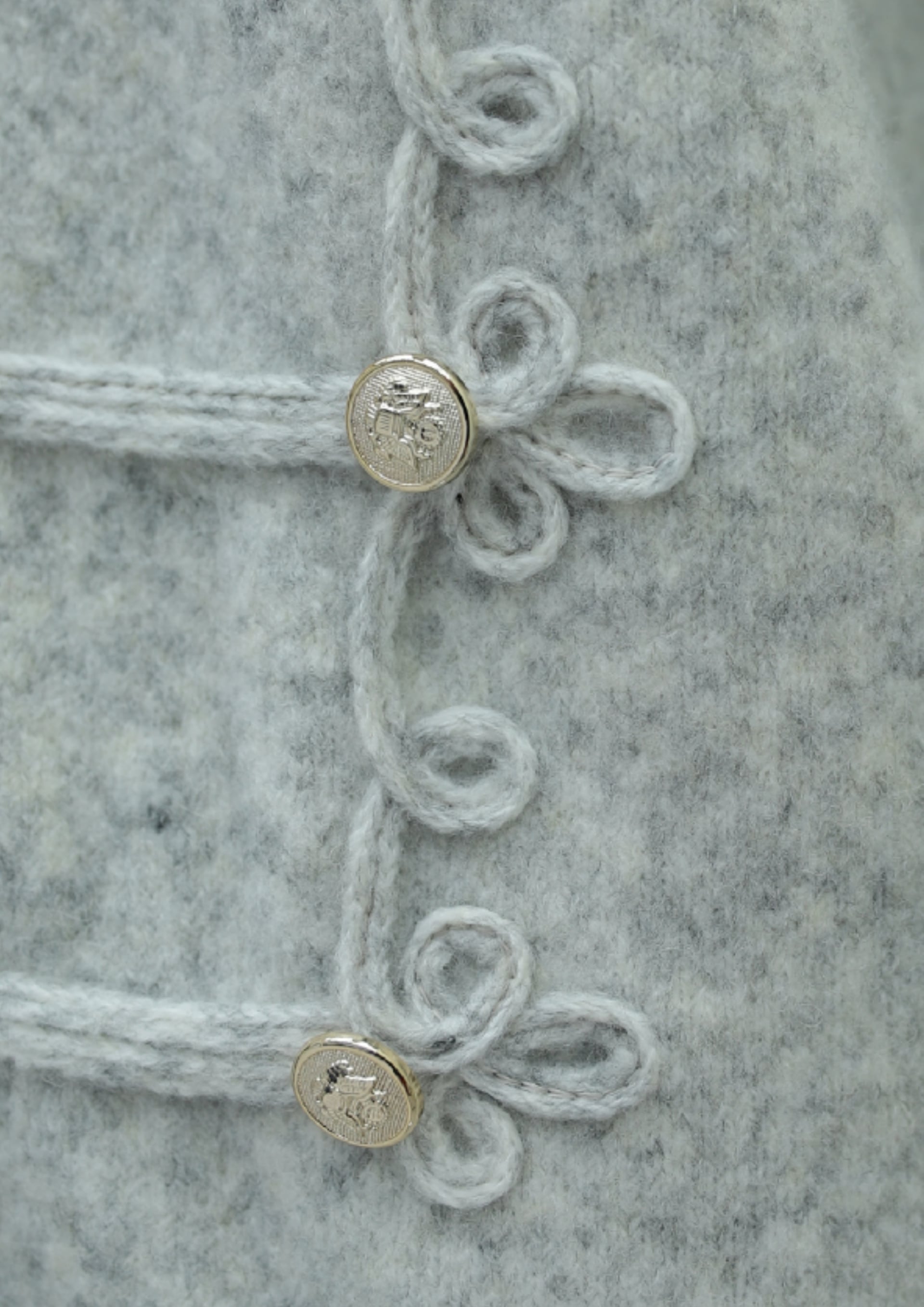 Multi-Button Polo Neck Soft Knit Cardigan - Light Grey - Podyumplus - by Peralane - photo 7