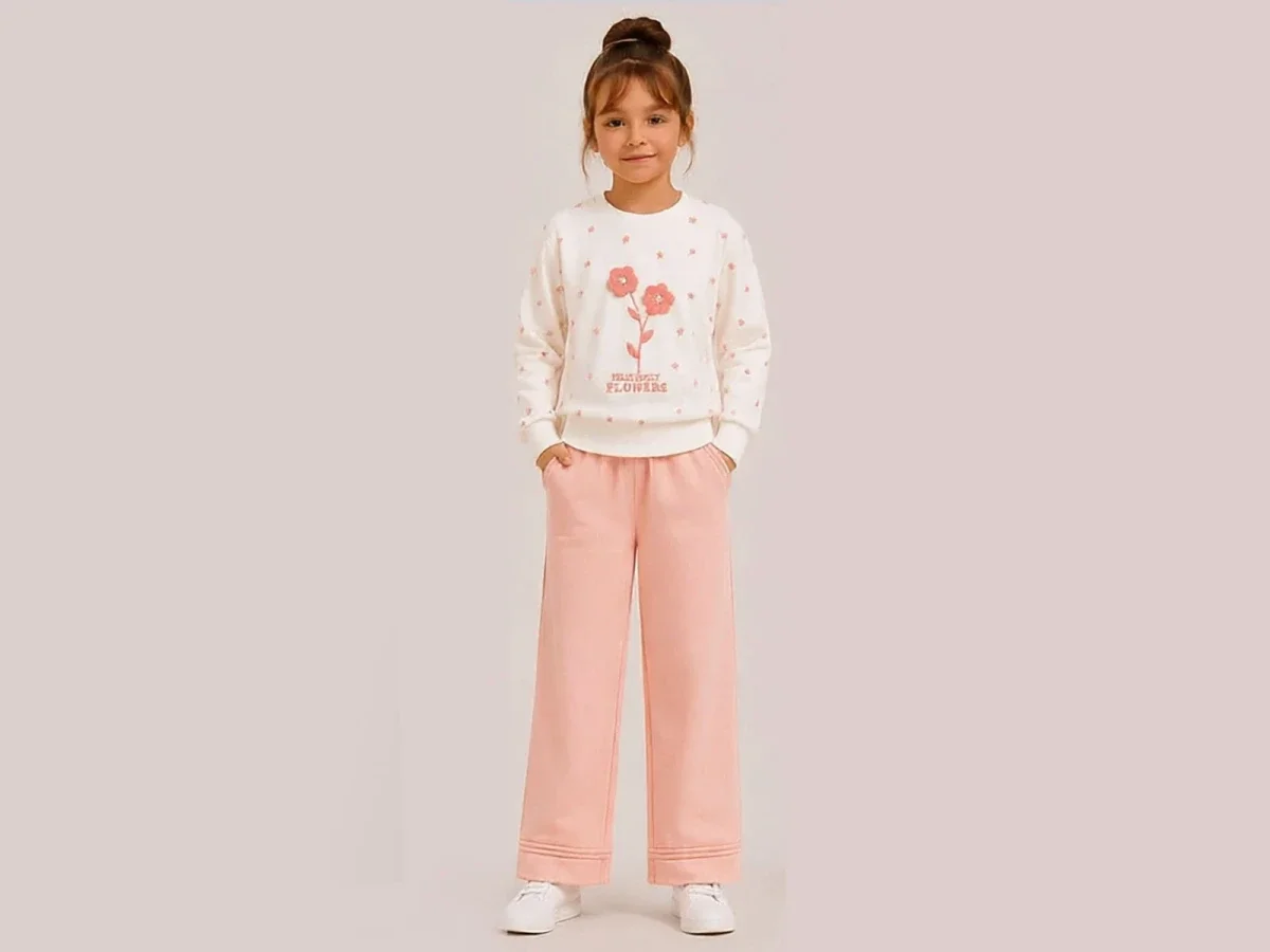 Girls' Floral Print Sweatshirt and Pants Set - Bittos Kids - by Peralane