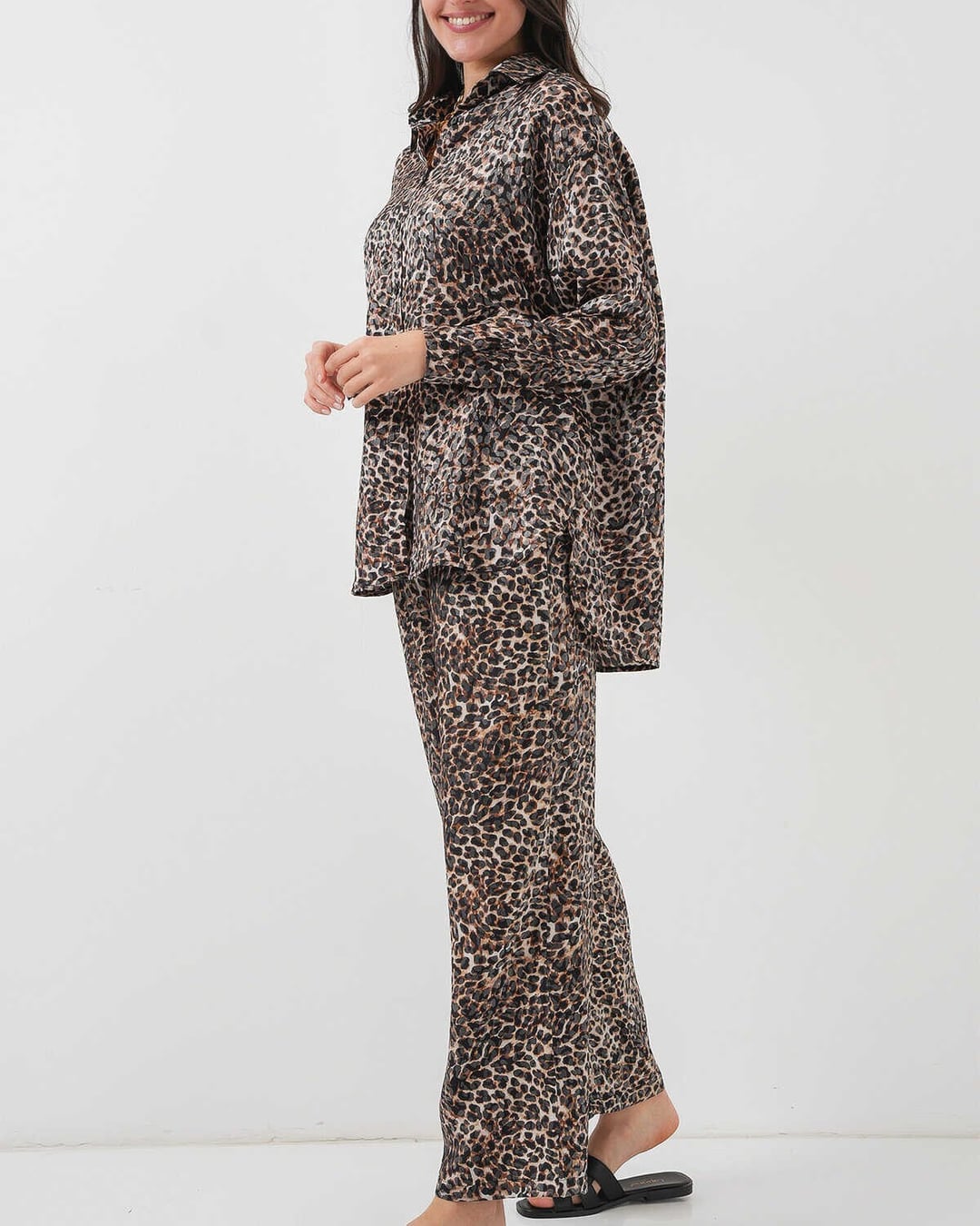 Leopard Print Women's Pyjama Set in Brown - Bigdart - by Peralane - photo 3