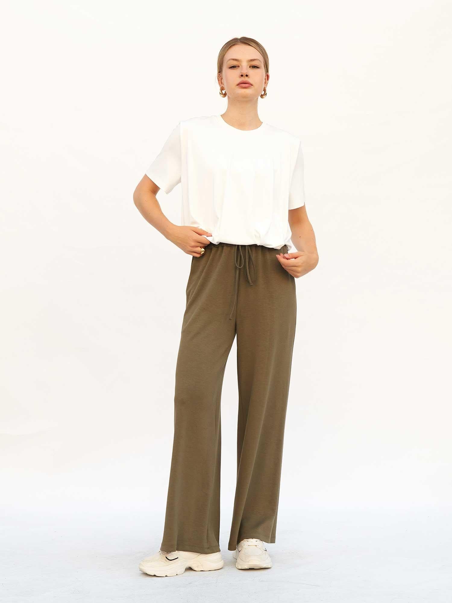 Balloon Short-Sleeve T-Shirt and Drawstring Trousers Set - Lefon - by Peralane - photo 5