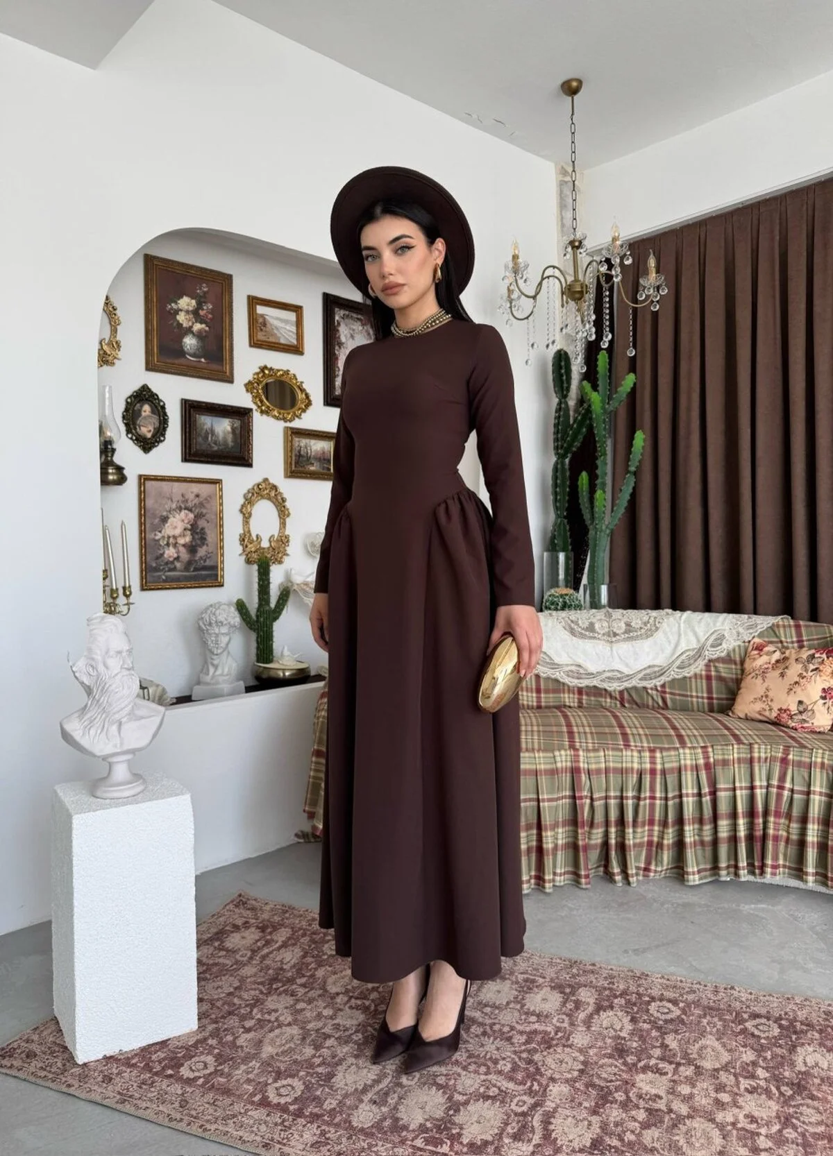 Loks Midi Dress Brown - Etika - by Peralane - photo 6