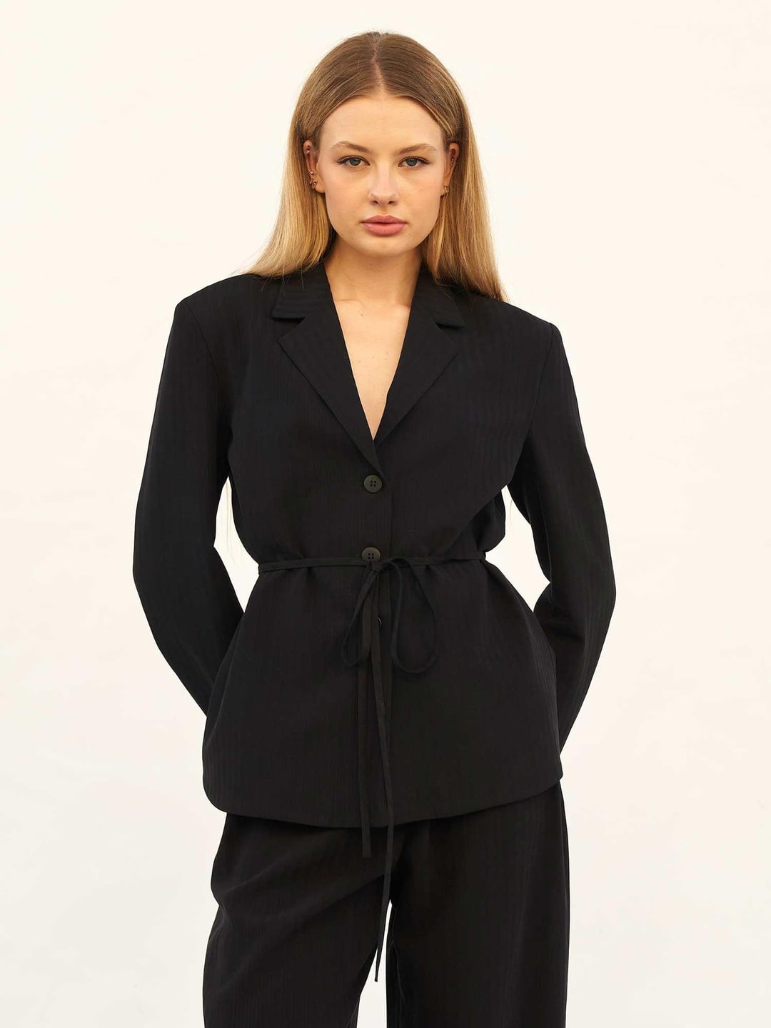 Striped Blazer and Wide-Leg Trouser Set - Lefon - by Peralane - photo 4