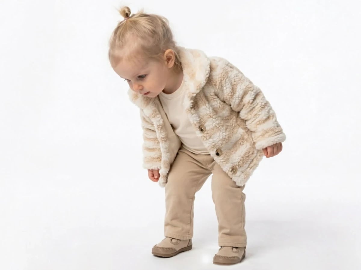 Striped Plush Cardigan Girl's Baby Three-Piece Set - Elci Baby - by Peralane