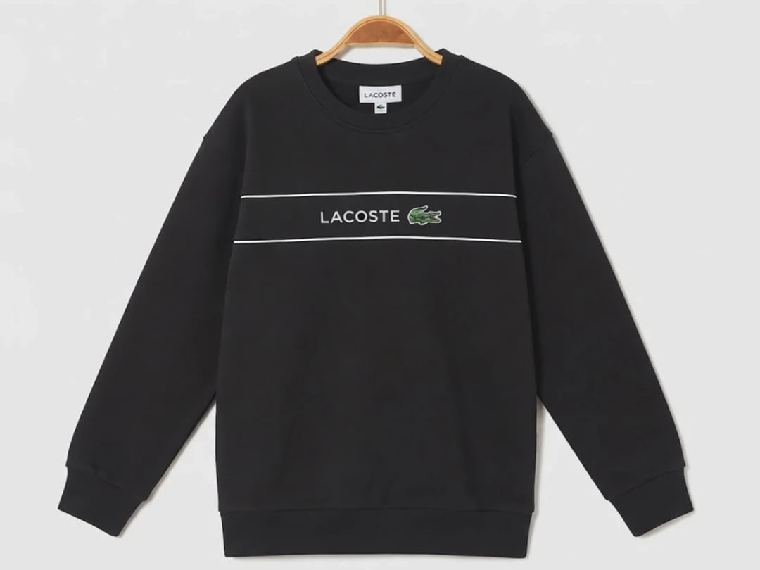 Lacoste Print 3-Thread Brushed Boys' Sweatshirt - Smoke Grey - Ruhat Kids - by Peralane