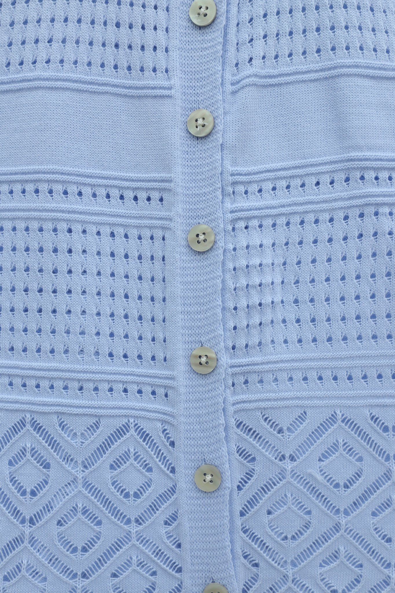 Light Blue Round Neck Buttoned Knitted Cardigan - Podyumplus - by Peralane - photo 6