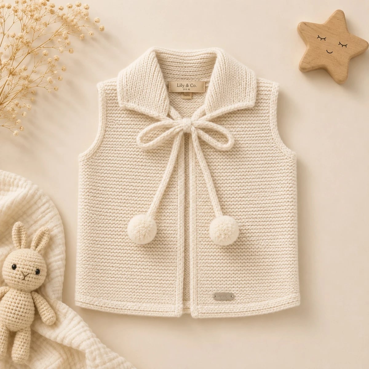 Knitted Baby Vest - 1173 - Has Bereket - by Peralane