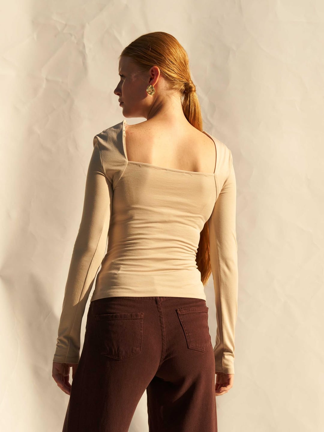 Ruched Sweetheart Neckline Jersey Blouse - Lefon - by Peralane - photo 3