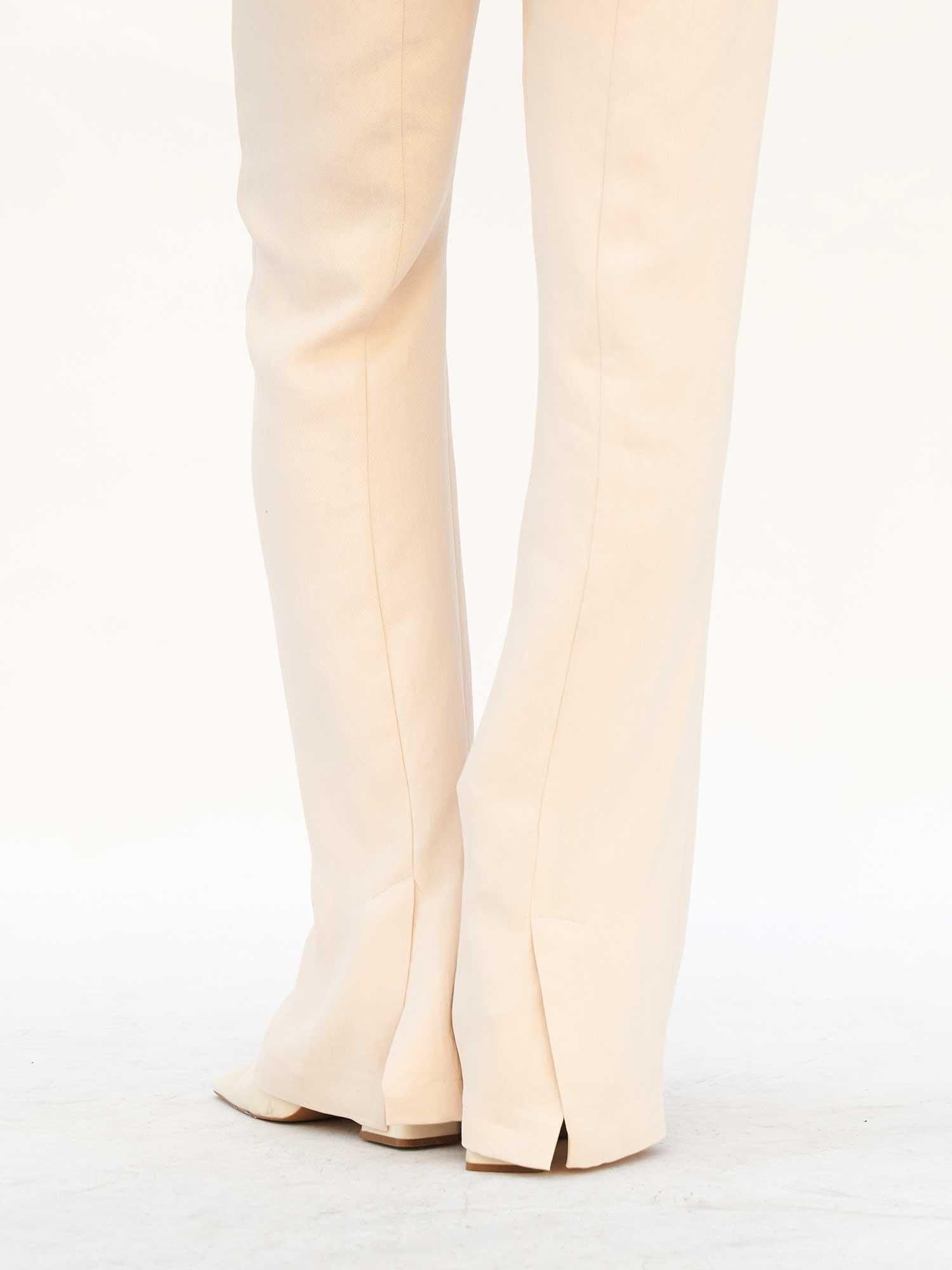 Beige Striped Blazer and Trousers Suit Set - Lefon - by Peralane - photo 10