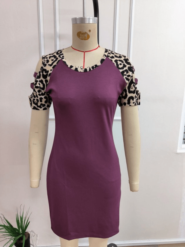 Women's Short Sleeve Round Neck Strap Detail Mini Modal Dress - Janes - by Peralane - photo 4