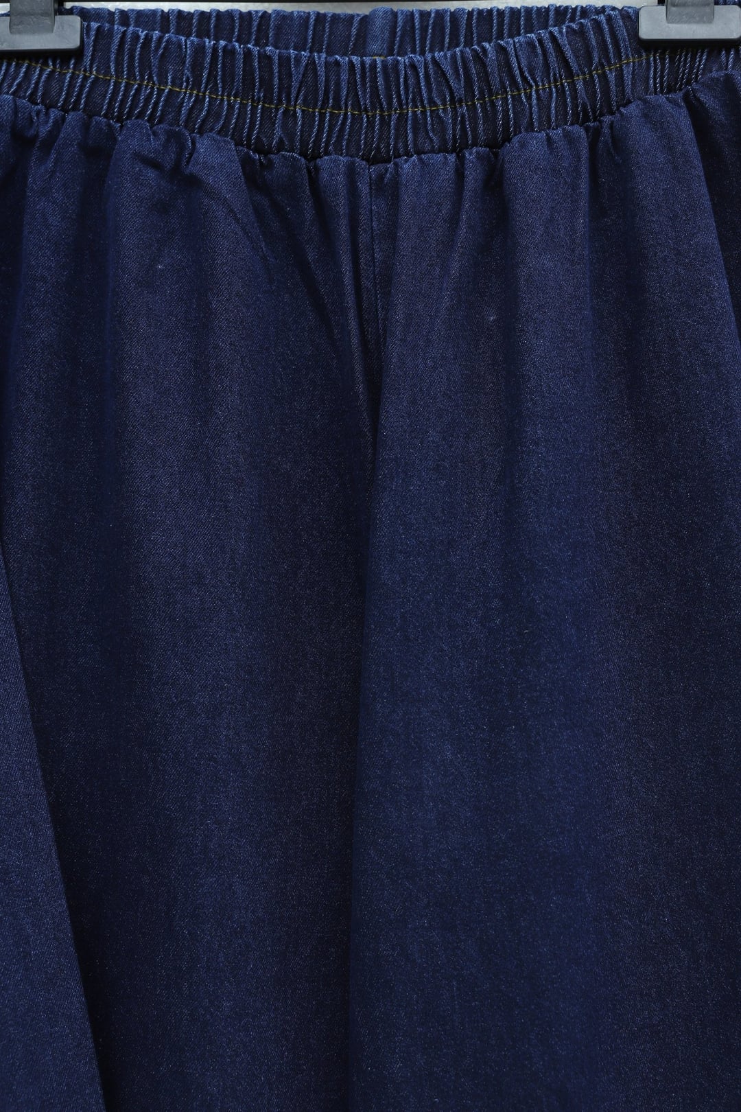 Baby Collar Tie-Waist Button-Front Denim Trouser Set - Navy - Podyumplus - by Peralane - photo 7