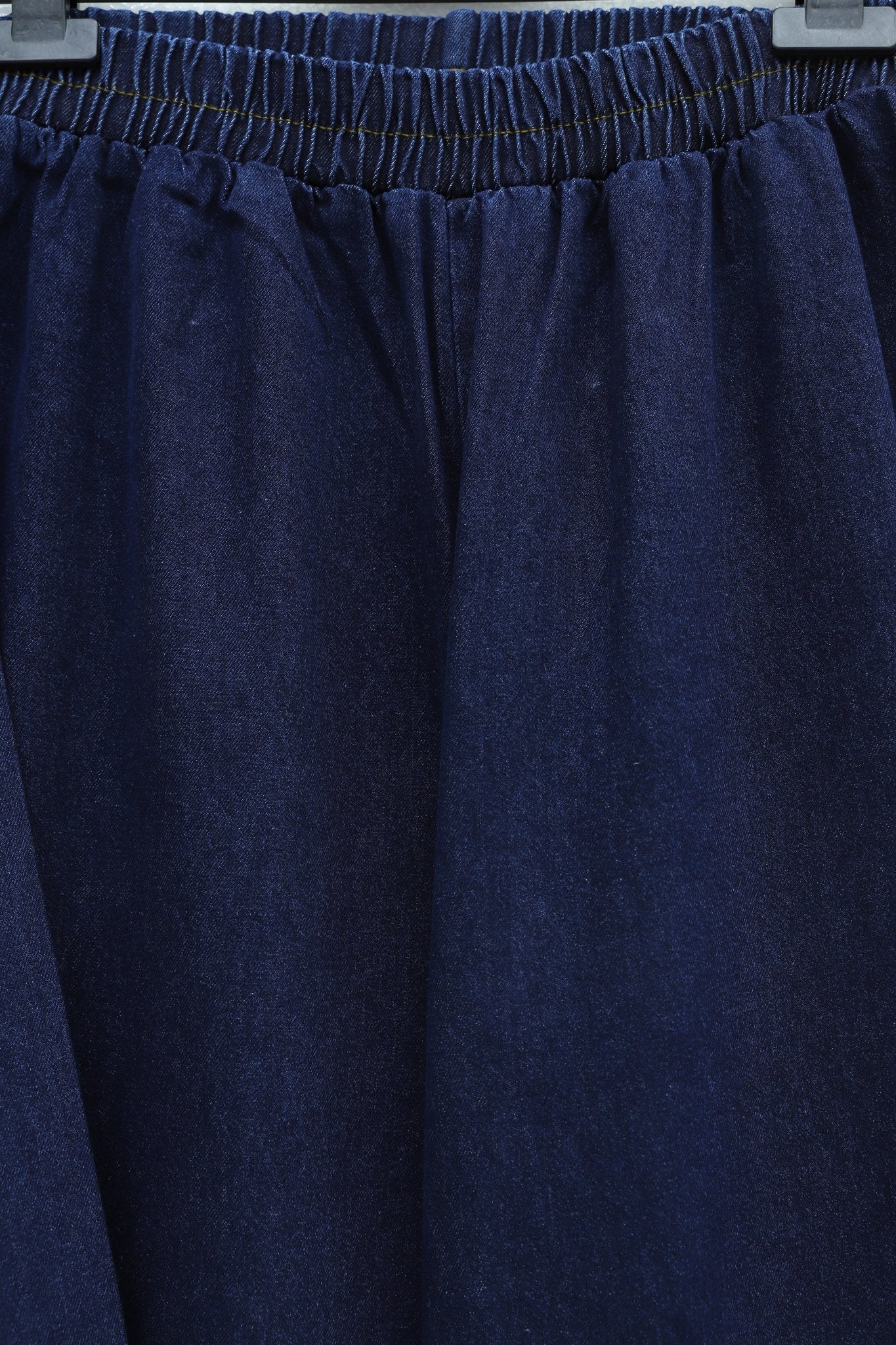 Baby Collar Tie-Waist Button-Front Denim Trouser Set - Navy - Podyumplus - by Peralane - photo 7