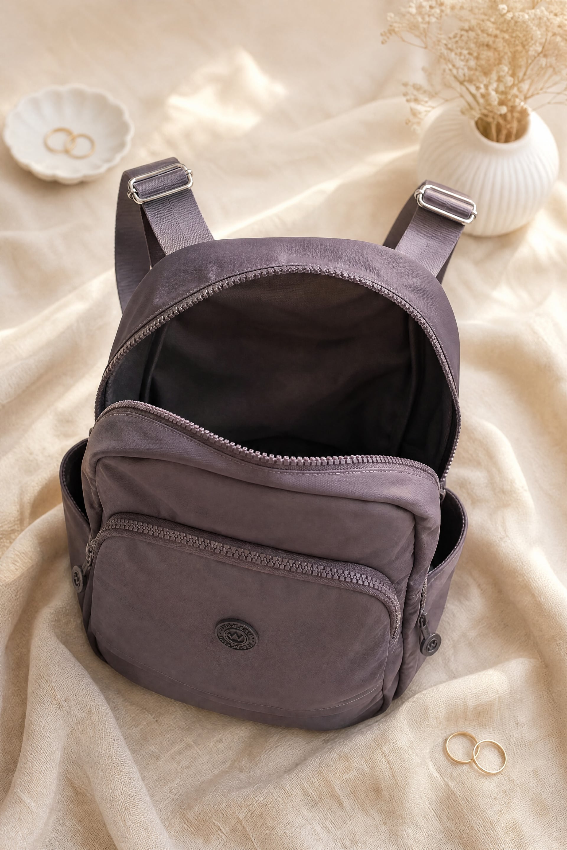 Multi-Pocket Water-Repellent Everyday Backpack - Purple - Podyumplus - by Peralane - photo 2