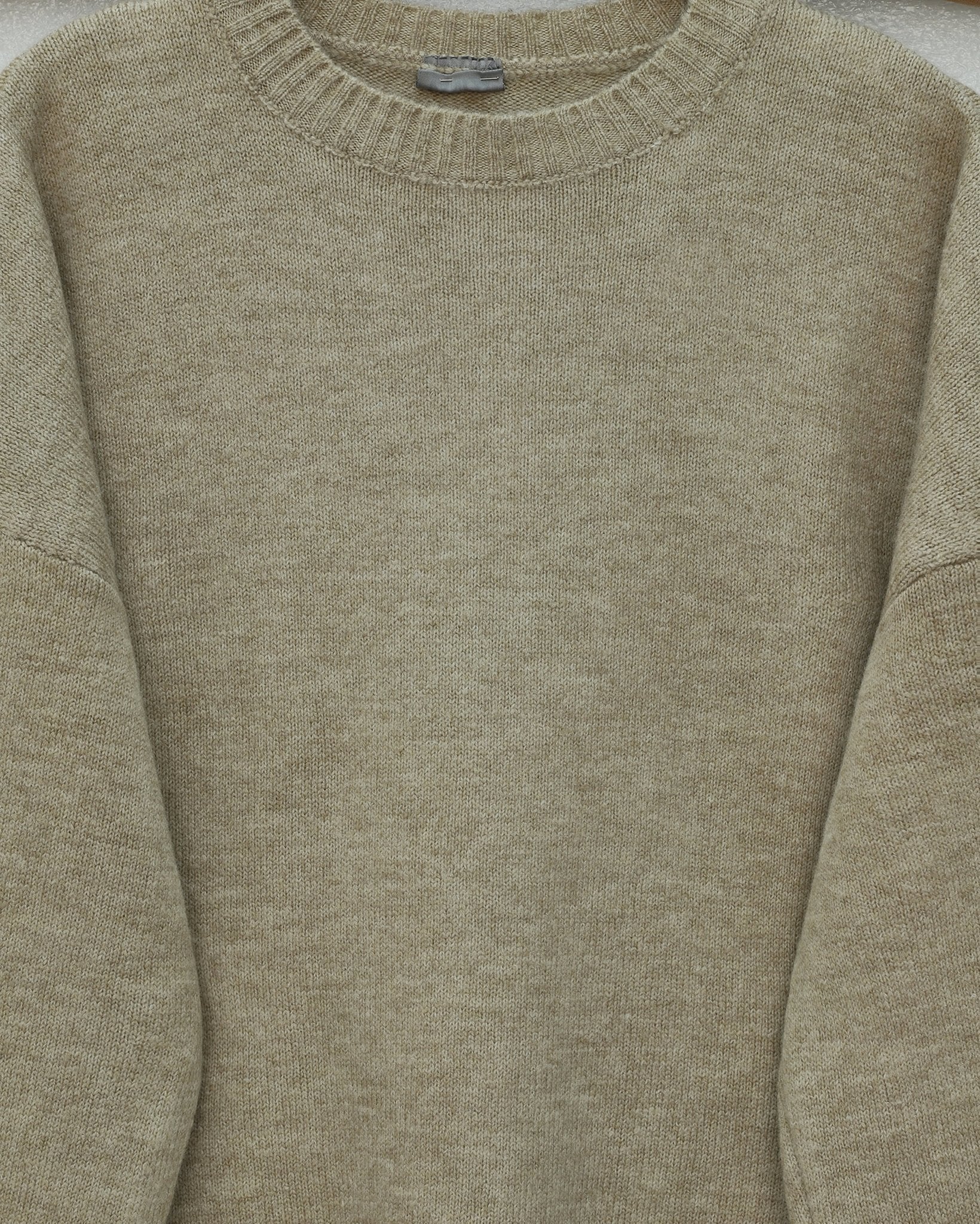Crew Neck Relaxed Knit Sweater - Light Taupe - Podyumplus - by Peralane - photo 6