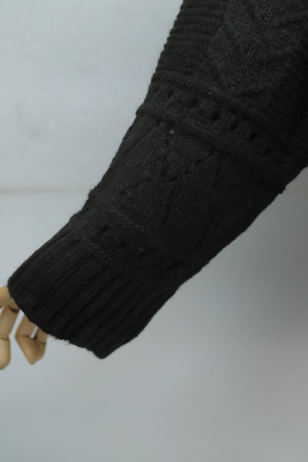 Black Open-Front Knit Cardigan with Double Pockets - Podyumplus - by Peralane - photo 4