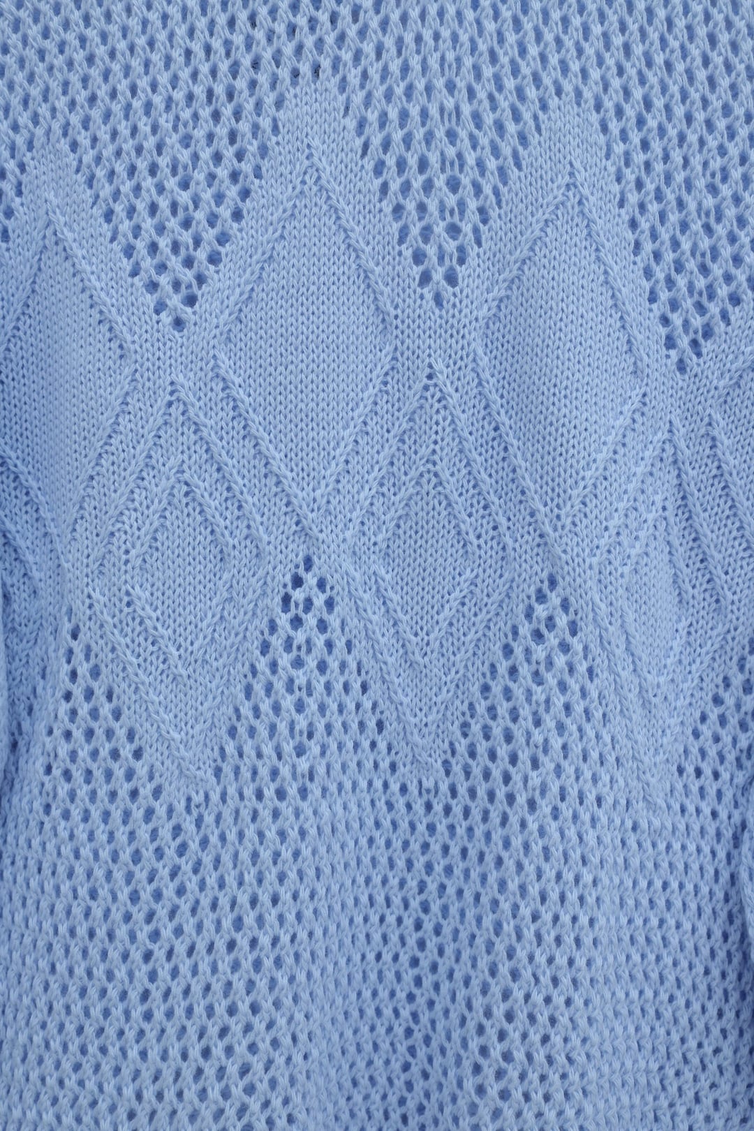 Women's Patterned Openwork Knit Sweater - Baby Blue - Podyumplus - by Peralane - photo 5