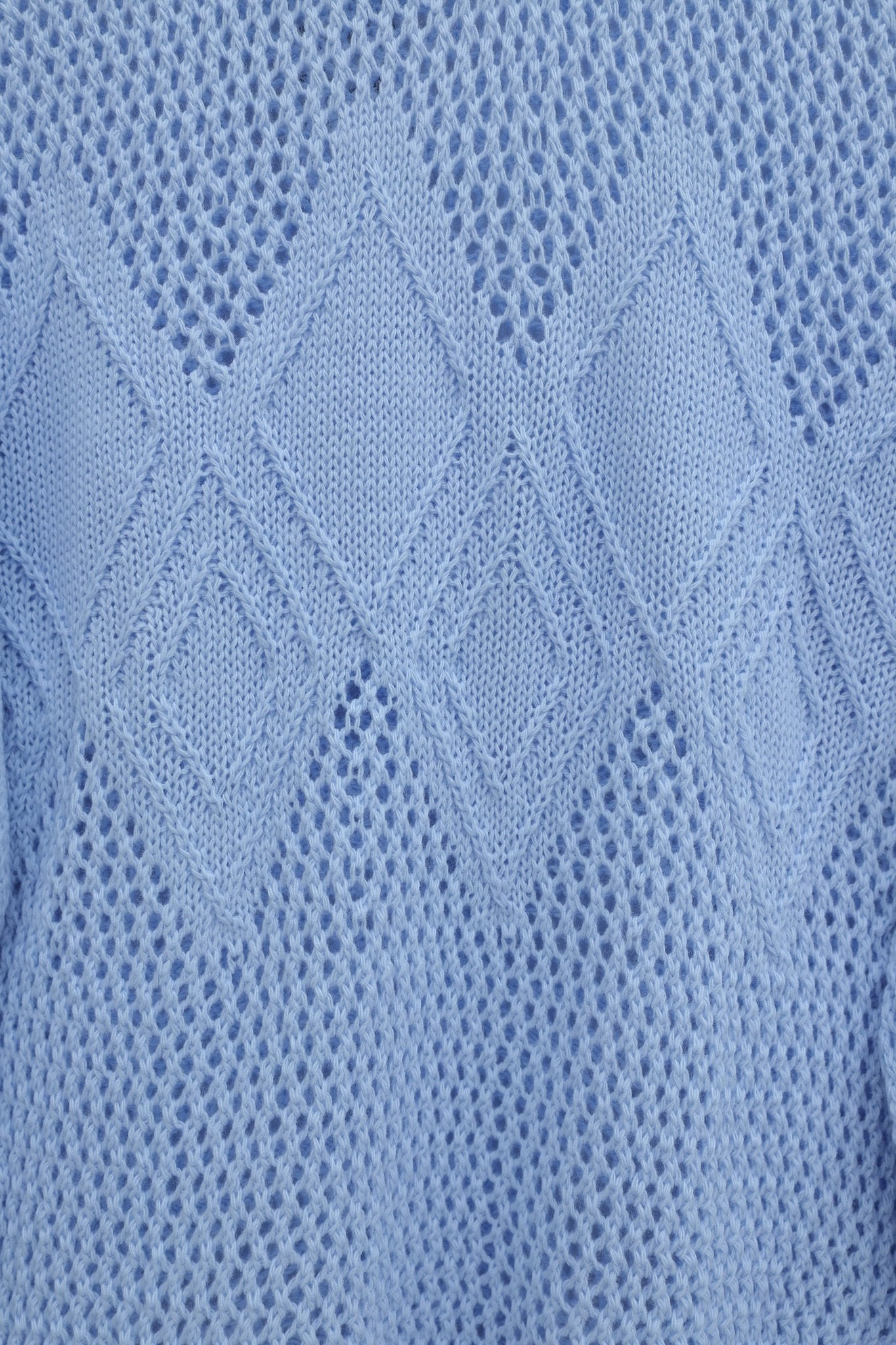 Women's Patterned Openwork Knit Sweater - Baby Blue - Podyumplus - by Peralane - photo 5