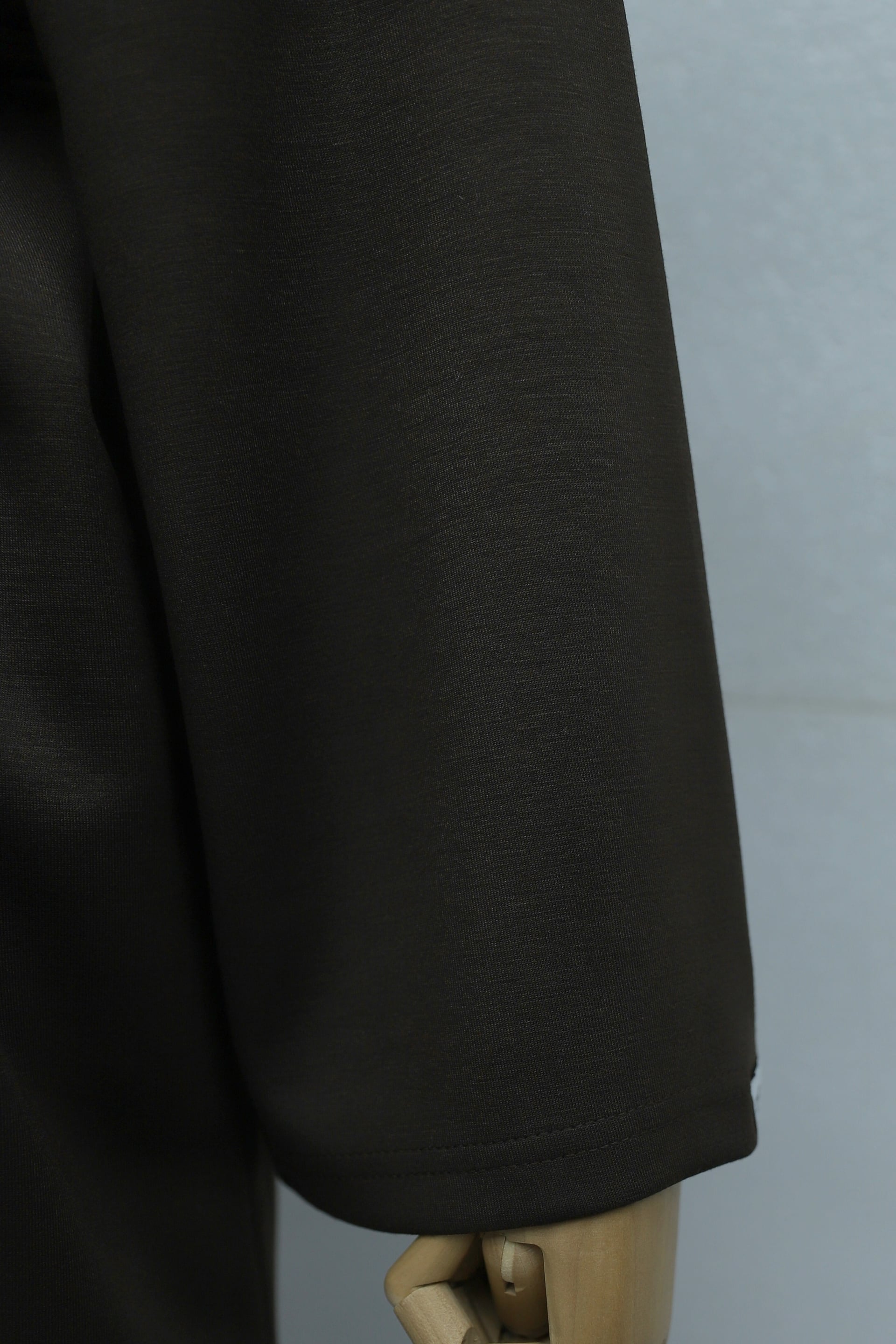 Asymmetric Cut Belted Pants Oversize Jersey Co-ord Set - Brown - Podyumplus - by Peralane - photo 8
