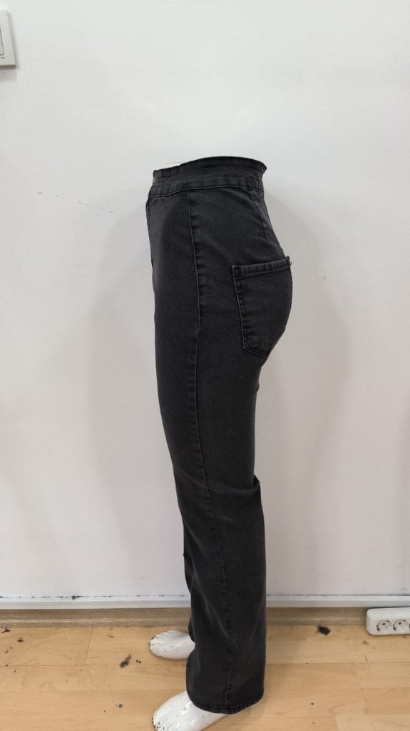 Women's High Waist Single Button Flared Denim Jeans - Janes - by Peralane - photo 6