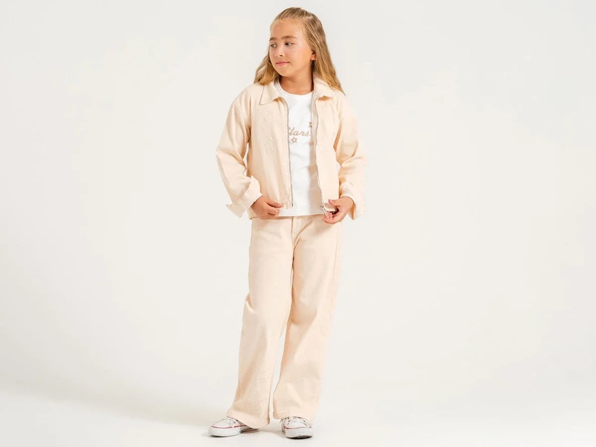 Girl's 3-Piece Set with Denim Jacket - Pampal Kids - by Peralane