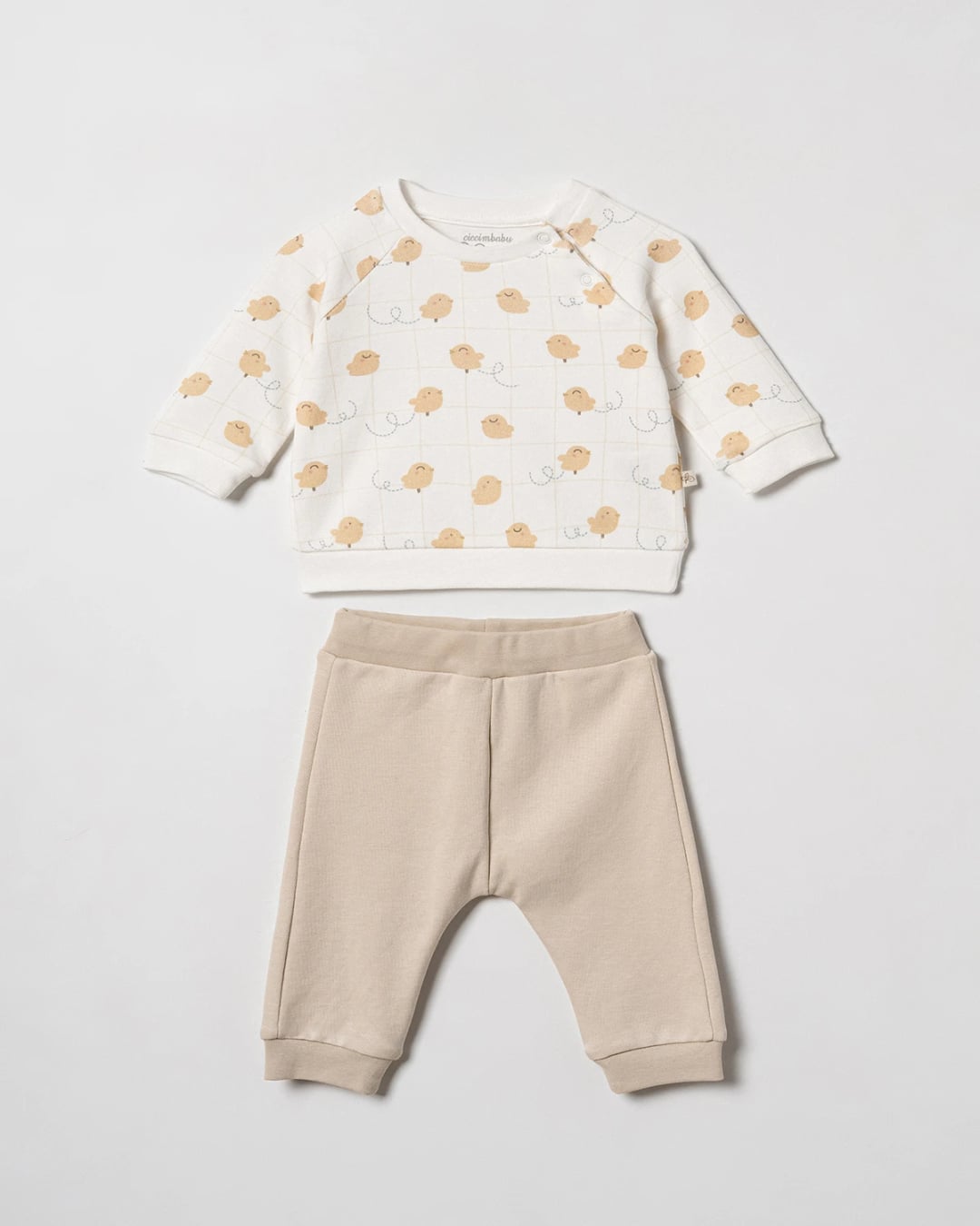 Bird Print 2-Piece Set - 5356 - Ciccimbaby - by Peralane