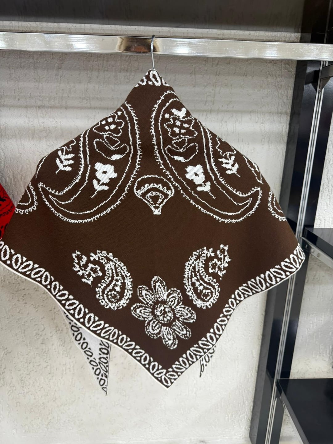 Brown Ethnic Pattern Cotton Linen Scarf - Nesvay - by Peralane - photo 5