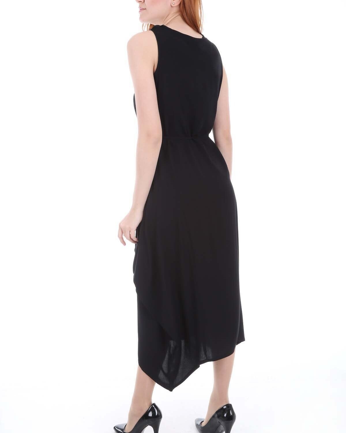 Embroidered Sleeveless Black Dress - Bigdart - by Peralane - photo 3