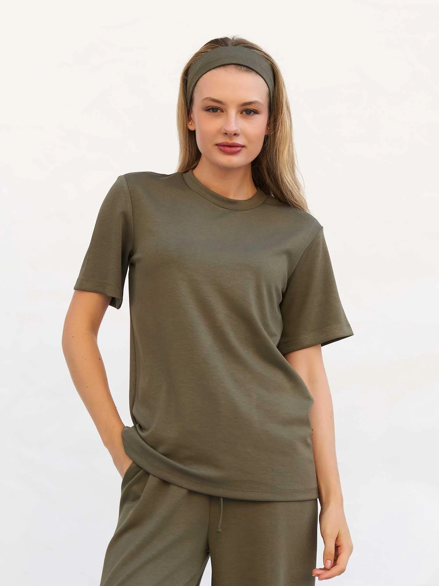 Bisiklet Yaka Oversize T-shirt - Lefon - by Peralane