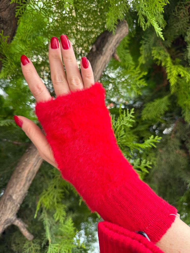 Fingerless Gloves with Plush Detail for Women - Nesvay - by Peralane - photo 2