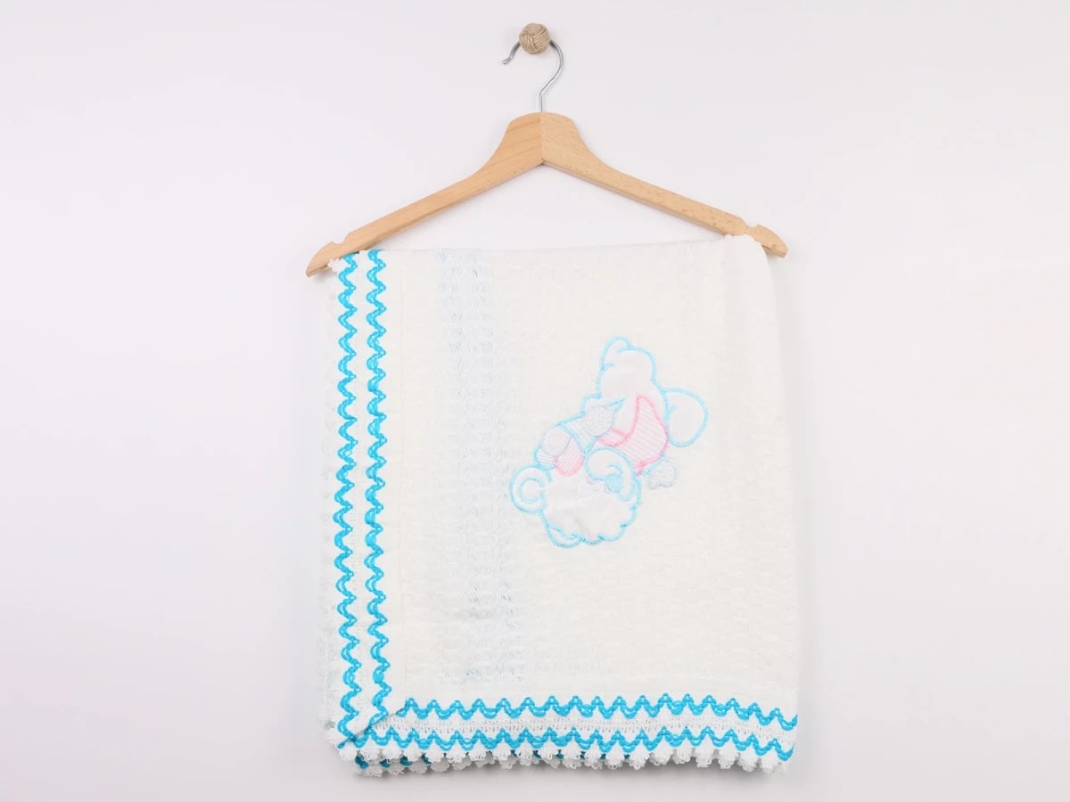Baby Blanket with Sheep Embroidery - Mizmiz - by Peralane